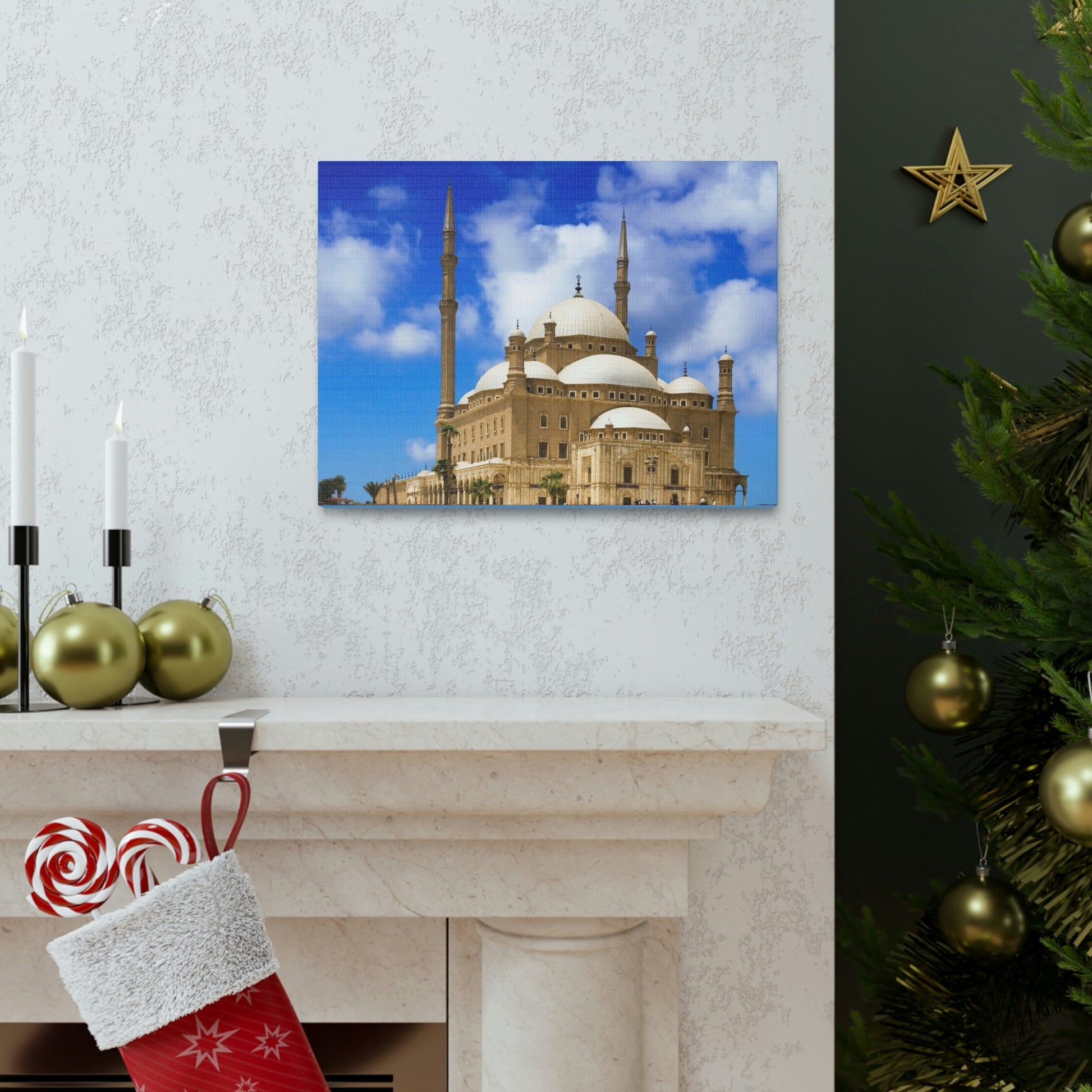 Printed in USA - Canvas Gallery Wraps - Mosque of Muhammad Ali in Cairo - Egypt - Islam - Green Forest Home