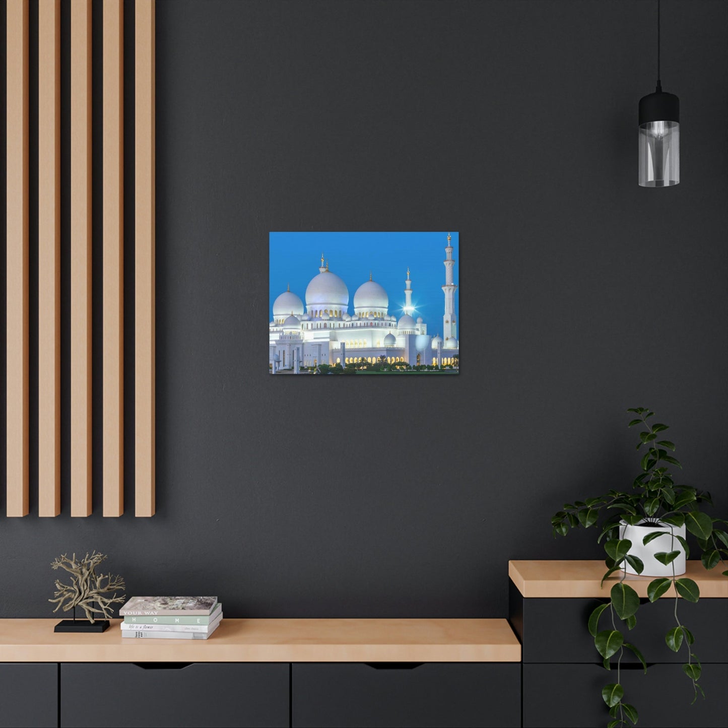 Printed in USA - Canvas Gallery Wraps - Sheikh Zayed Mosque at Night - UAE - Capacity 122,000 - Islam religion - Abu Dhabi UAE - Green Forest Home