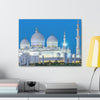 Printed in USA - Canvas Gallery Wraps - Sheikh Zayed Mosque at Night - UAE - Capacity 122,000 - Islam religion - Abu Dhabi UAE - Green Forest Home