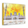 Printed in USA - Canvas Gallery Wraps - Sheikh Zayed Mosque at Night - UAE - Capacity 122,000 - Islam religion - Abu Dhabi UAE - Green Forest Home