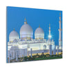 Printed in USA - Canvas Gallery Wraps - Sheikh Zayed Mosque at Night - UAE - Capacity 122,000 - Islam religion - Abu Dhabi UAE - Green Forest Home