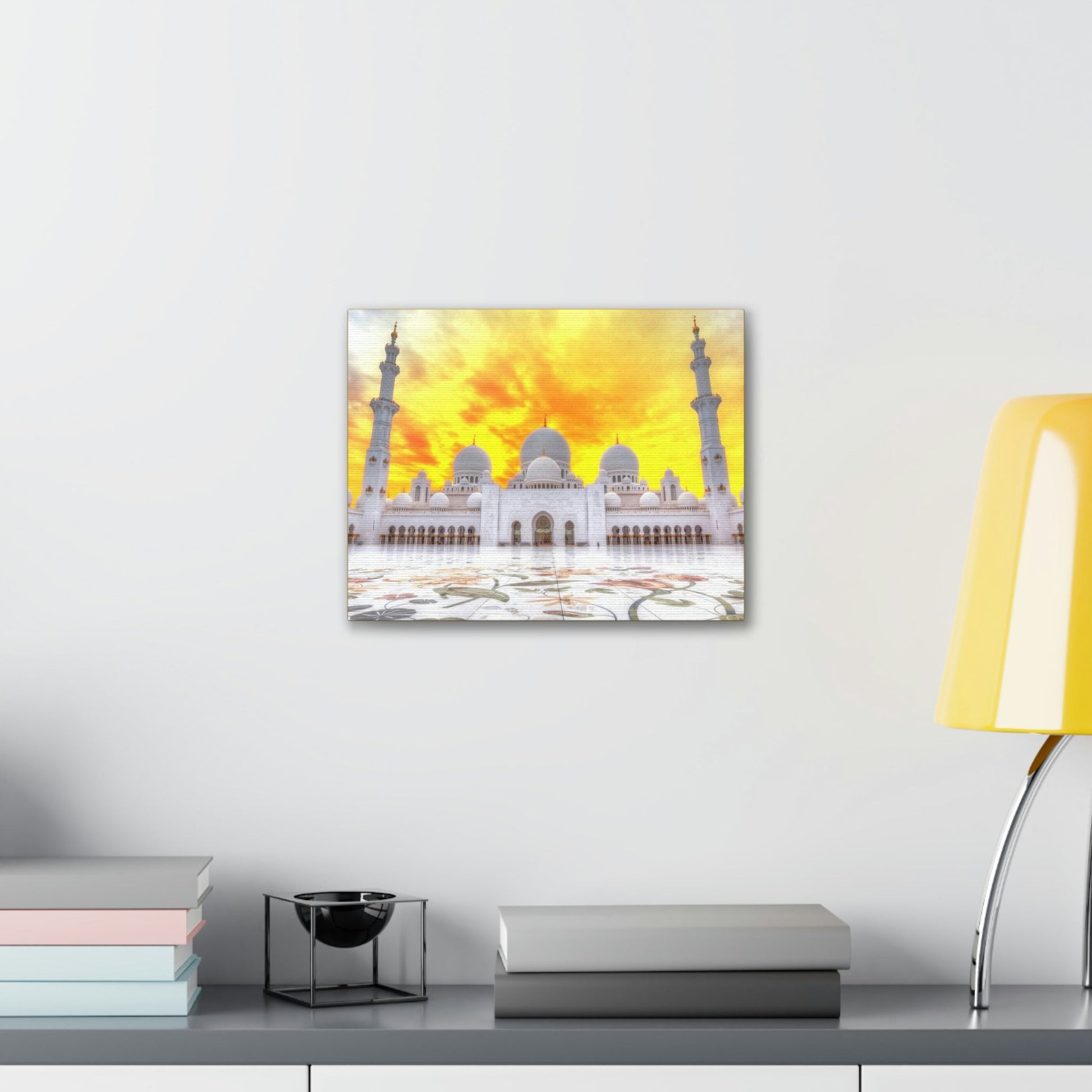 Printed in USA - Canvas Gallery Wraps - Sheikh Zayed Mosque at Night - UAE - Capacity 122,000 - Islam religion - Abu Dhabi UAE - Green Forest Home