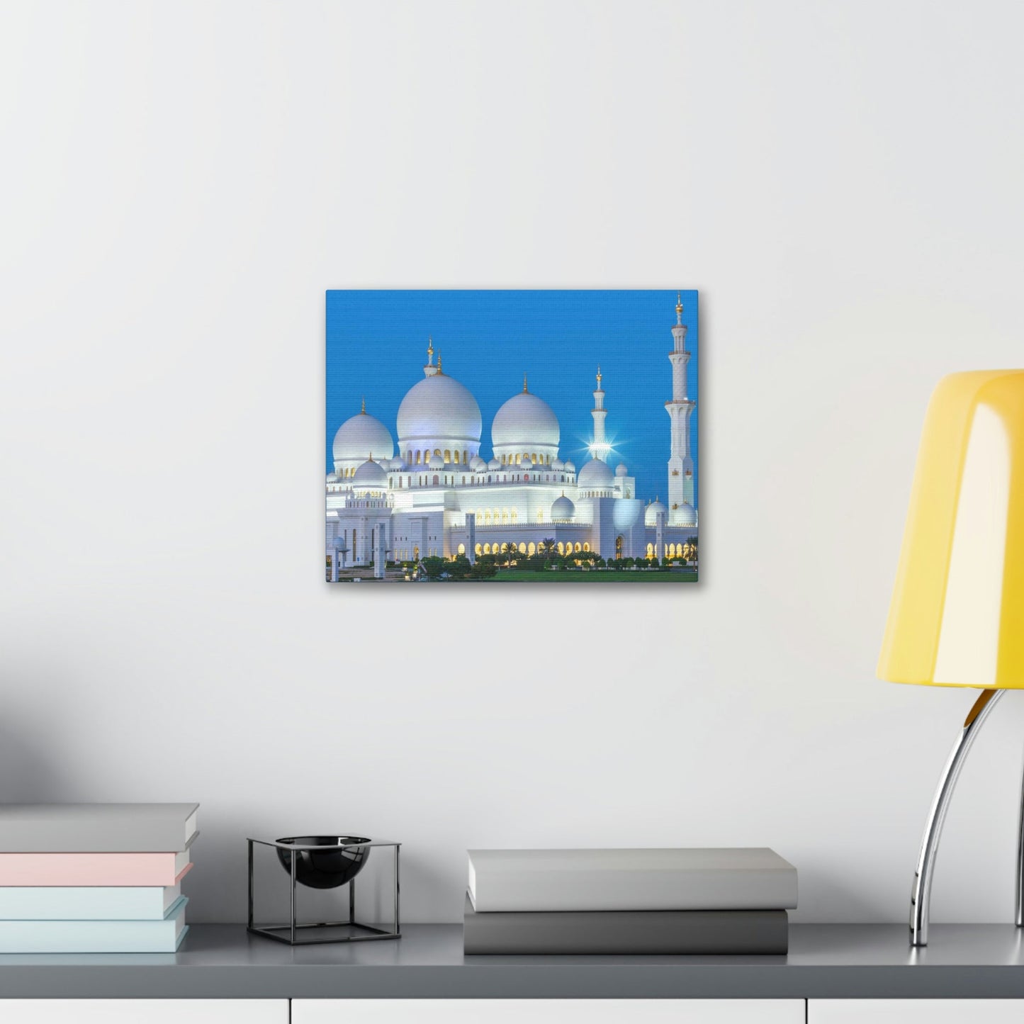 Printed in USA - Canvas Gallery Wraps - Sheikh Zayed Mosque at Night - UAE - Capacity 122,000 - Islam religion - Abu Dhabi UAE - Green Forest Home