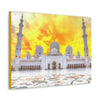 Printed in USA - Canvas Gallery Wraps - Sheikh Zayed Mosque at Night - UAE - Capacity 122,000 - Islam religion - Abu Dhabi UAE - Green Forest Home