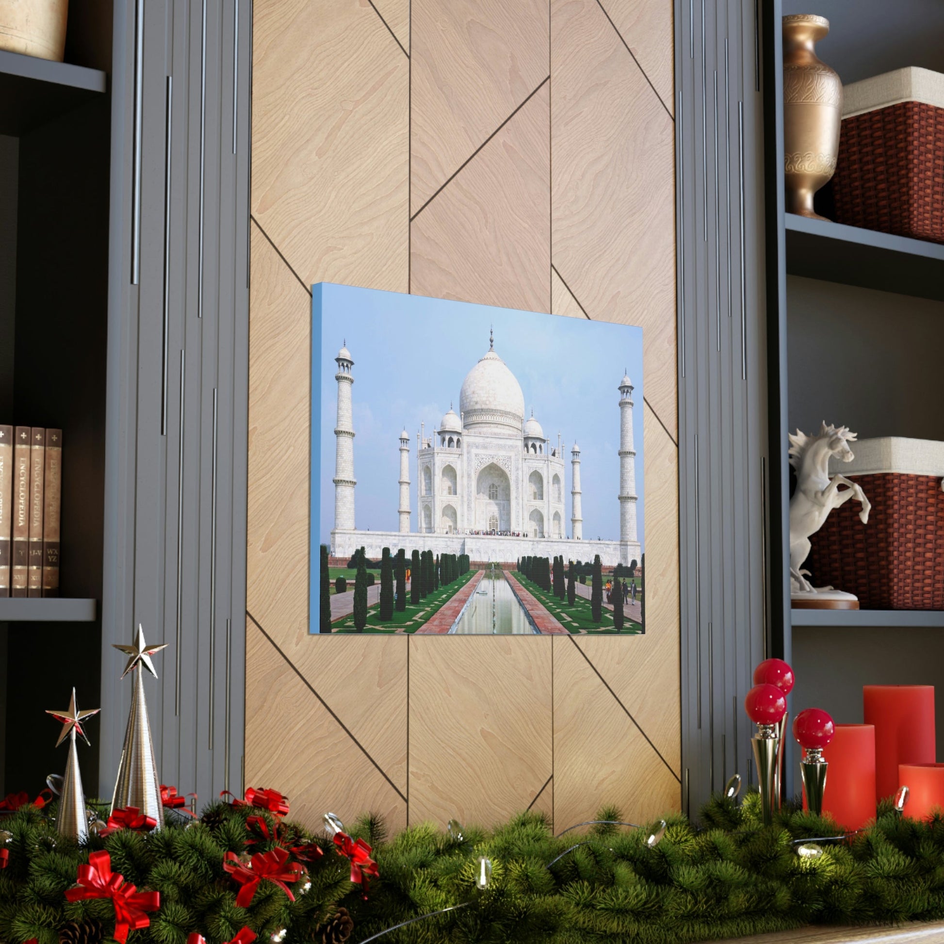 Printed in USA - Canvas Gallery Wraps - Taj Mahal - a UNESCO site - Monument to Love - Agra India - Islam - Green Forest Home