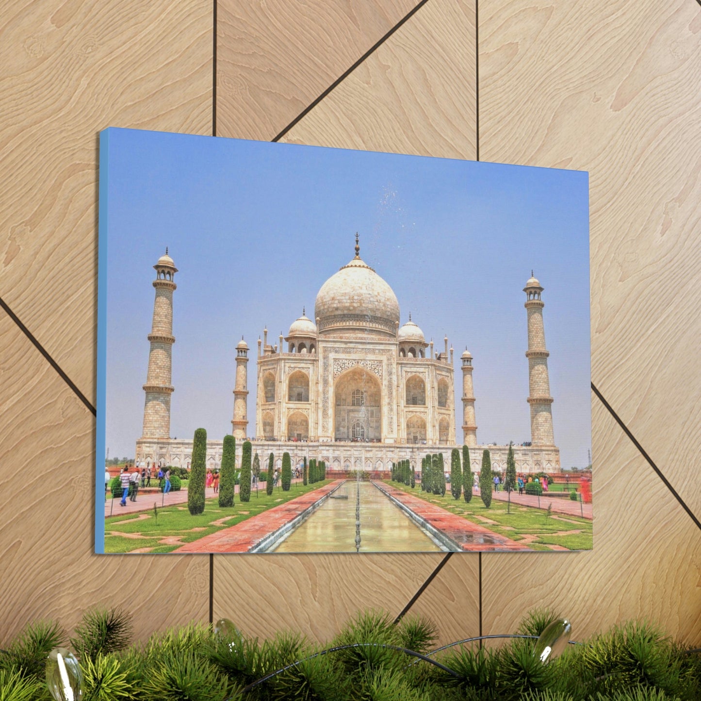 Printed in USA - Canvas Gallery Wraps - Taj Mahal - a UNESCO site - Monument to Love - Agra India - Islam - Green Forest Home