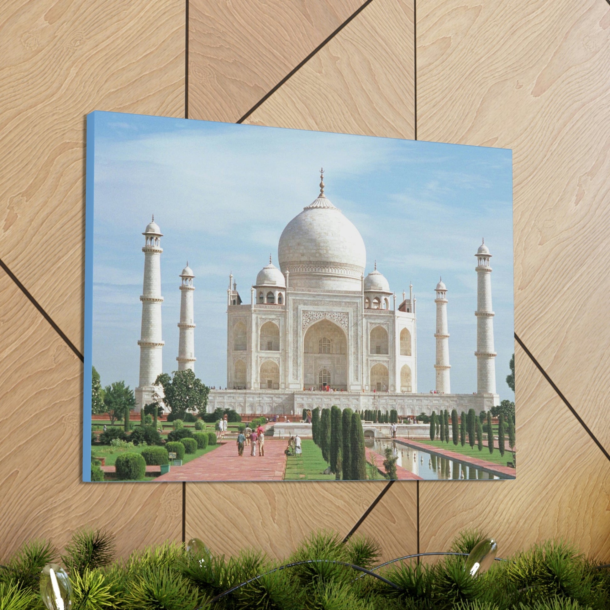 Printed in USA - Canvas Gallery Wraps - Taj Mahal - a UNESCO site - Monument to Love - Agra India - Islam - Green Forest Home