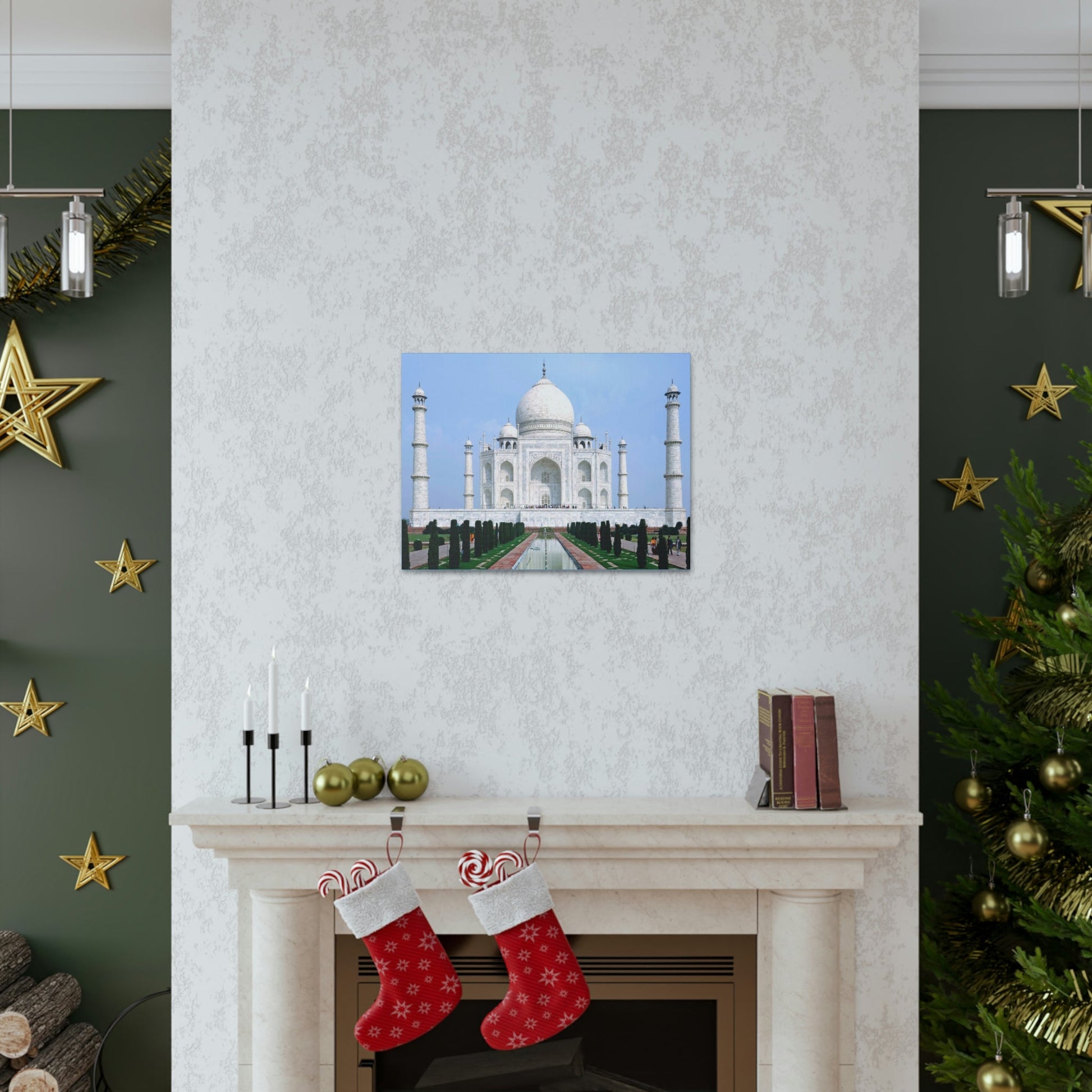 Printed in USA - Canvas Gallery Wraps - Taj Mahal - a UNESCO site - Monument to Love - Agra India - Islam - Green Forest Home