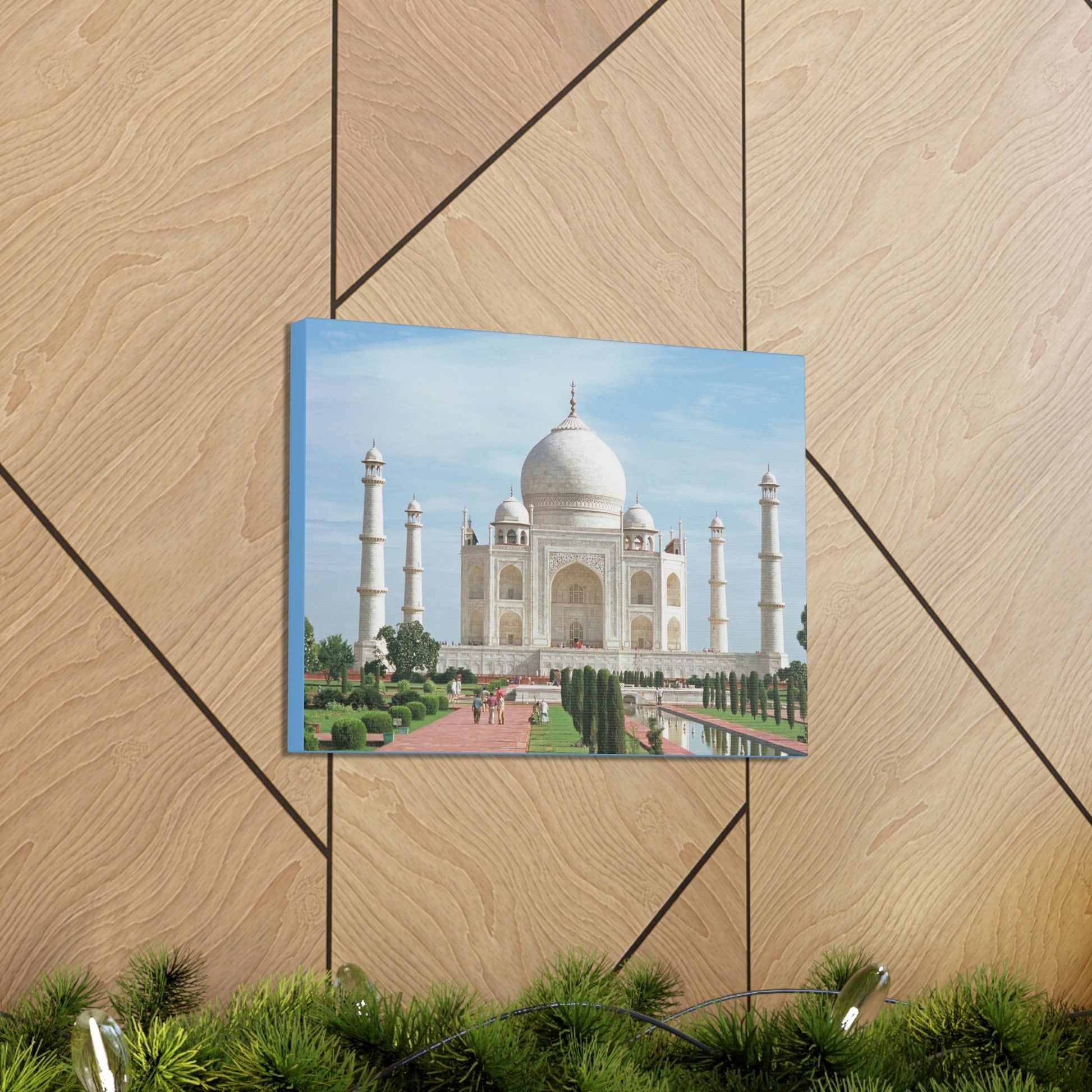 Printed in USA - Canvas Gallery Wraps - Taj Mahal - a UNESCO site - Monument to Love - Agra India - Islam - Green Forest Home