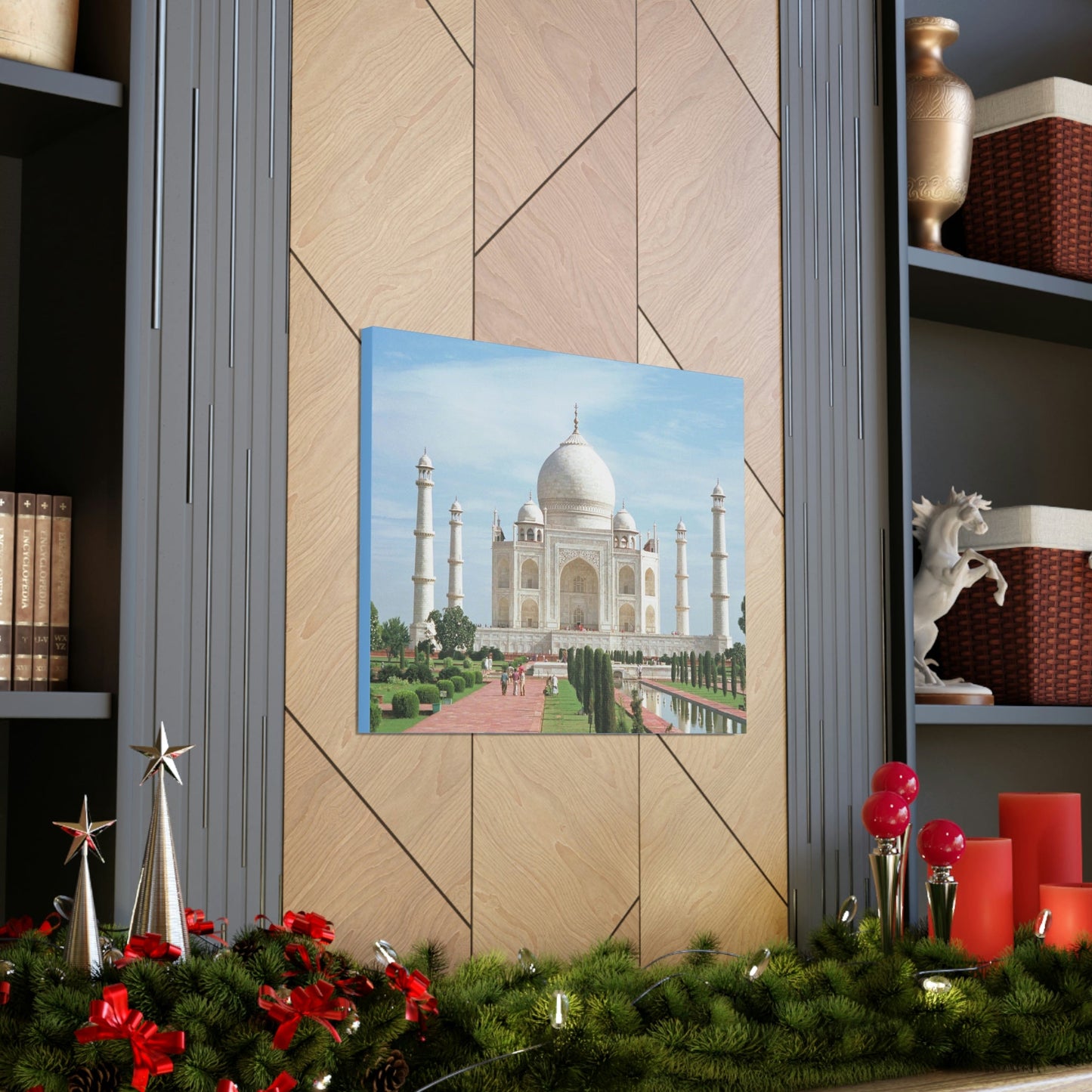 Printed in USA - Canvas Gallery Wraps - Taj Mahal - a UNESCO site - Monument to Love - Agra India - Islam - Green Forest Home