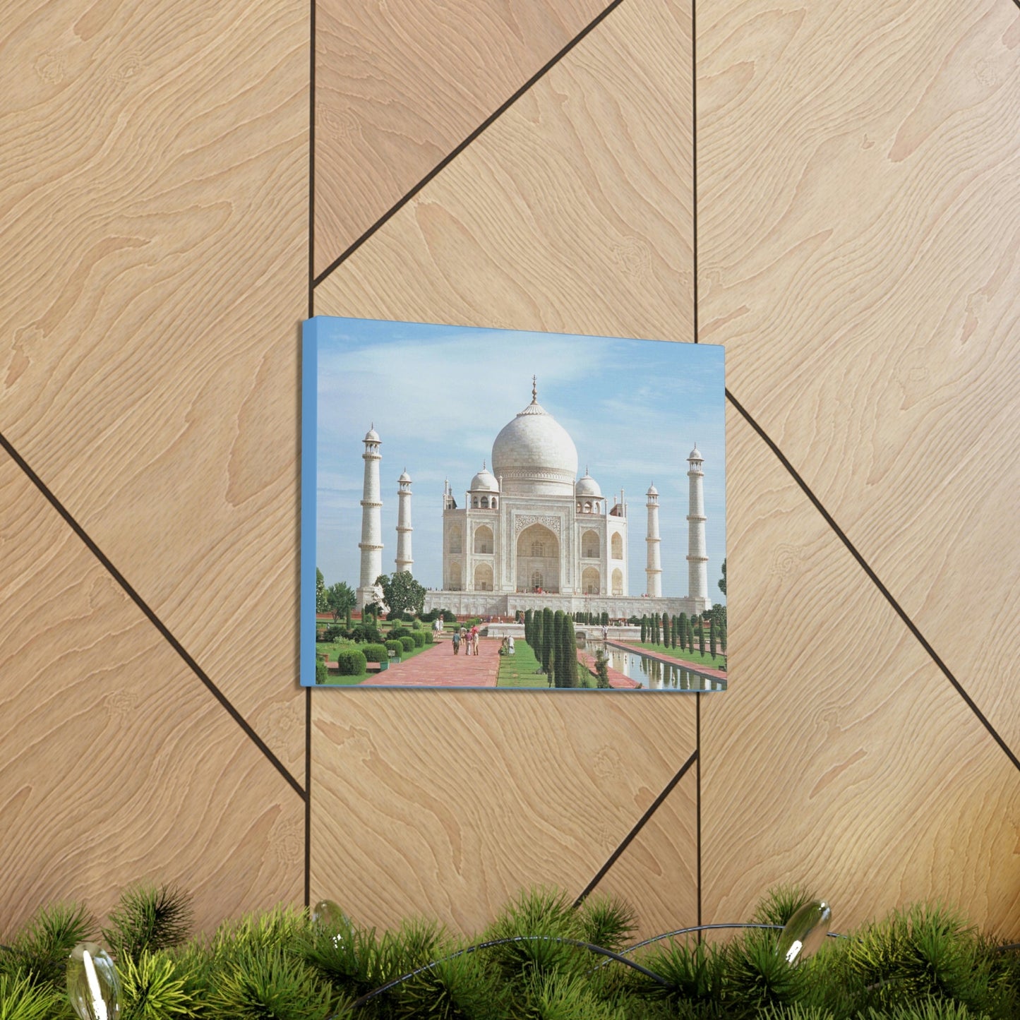 Printed in USA - Canvas Gallery Wraps - Taj Mahal - a UNESCO site - Monument to Love - Agra India - Islam - Green Forest Home