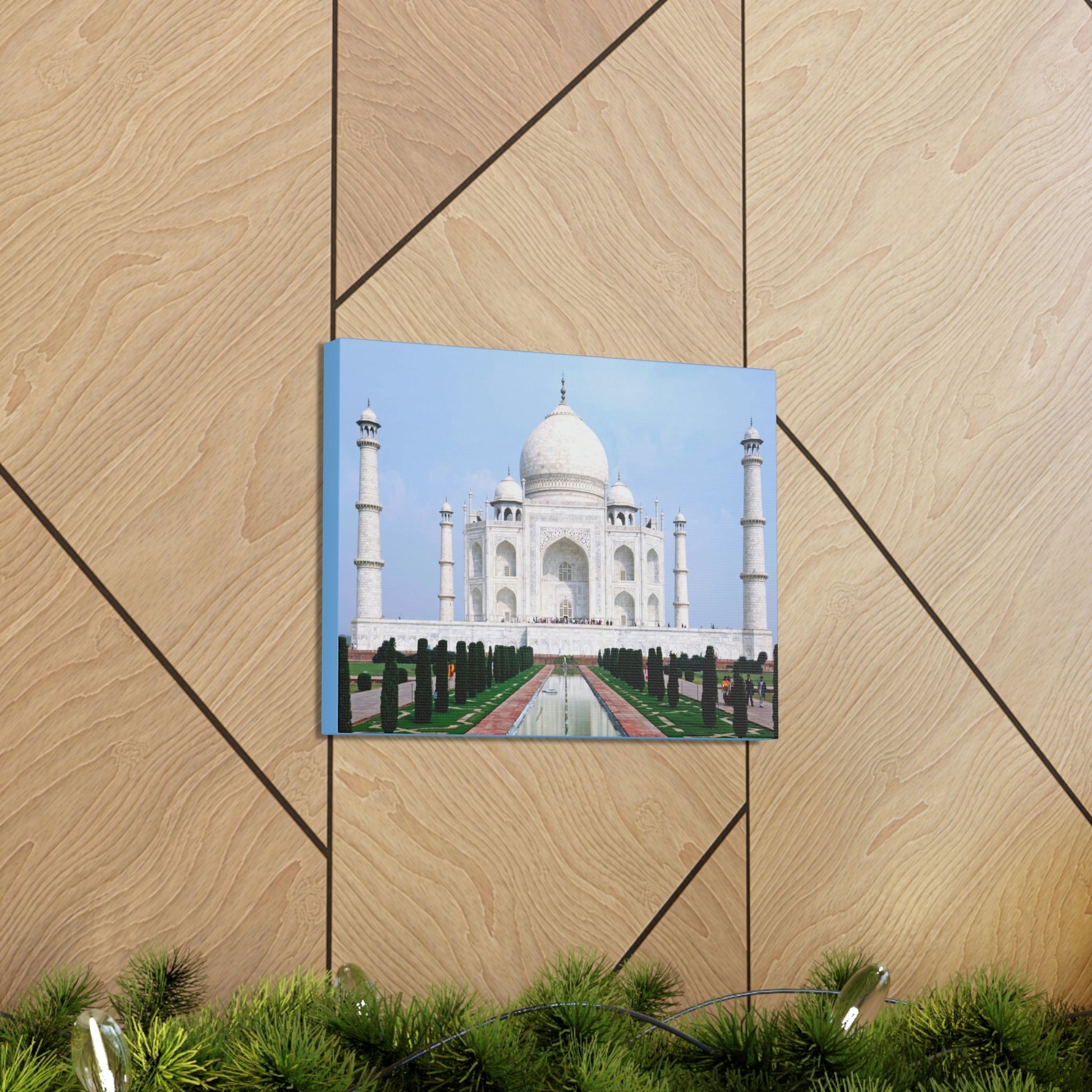 Printed in USA - Canvas Gallery Wraps - Taj Mahal - a UNESCO site - Monument to Love - Agra India - Islam - Green Forest Home