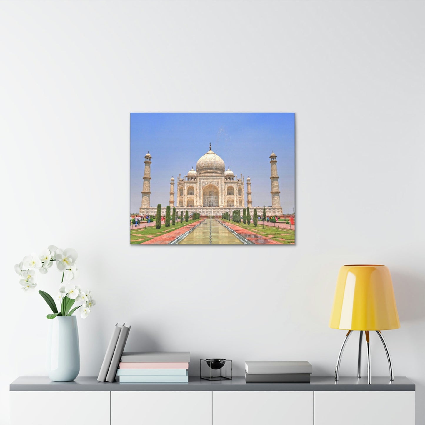 Printed in USA - Canvas Gallery Wraps - Taj Mahal - a UNESCO site - Monument to Love - Agra India - Islam - Green Forest Home