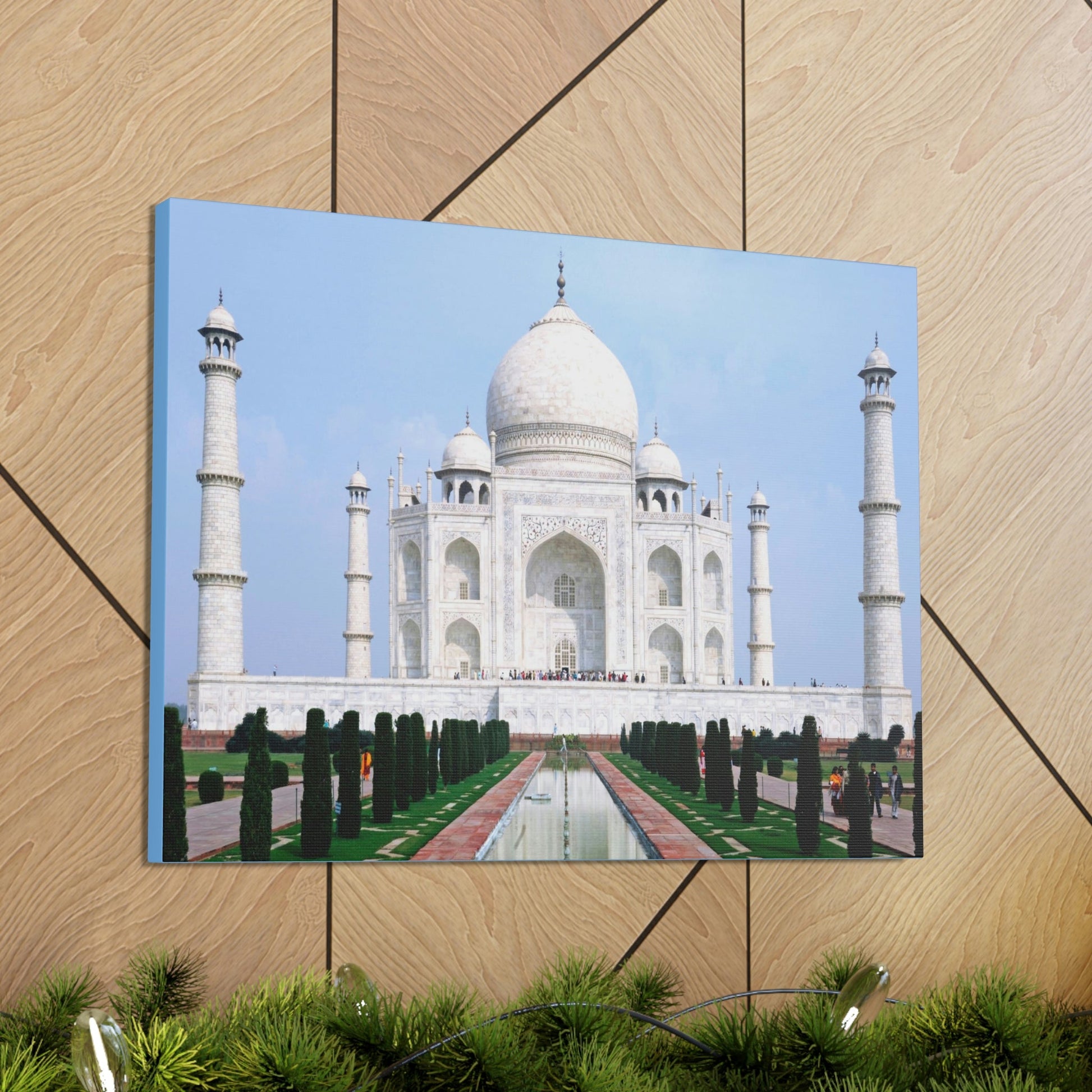 Printed in USA - Canvas Gallery Wraps - Taj Mahal - a UNESCO site - Monument to Love - Agra India - Islam - Green Forest Home