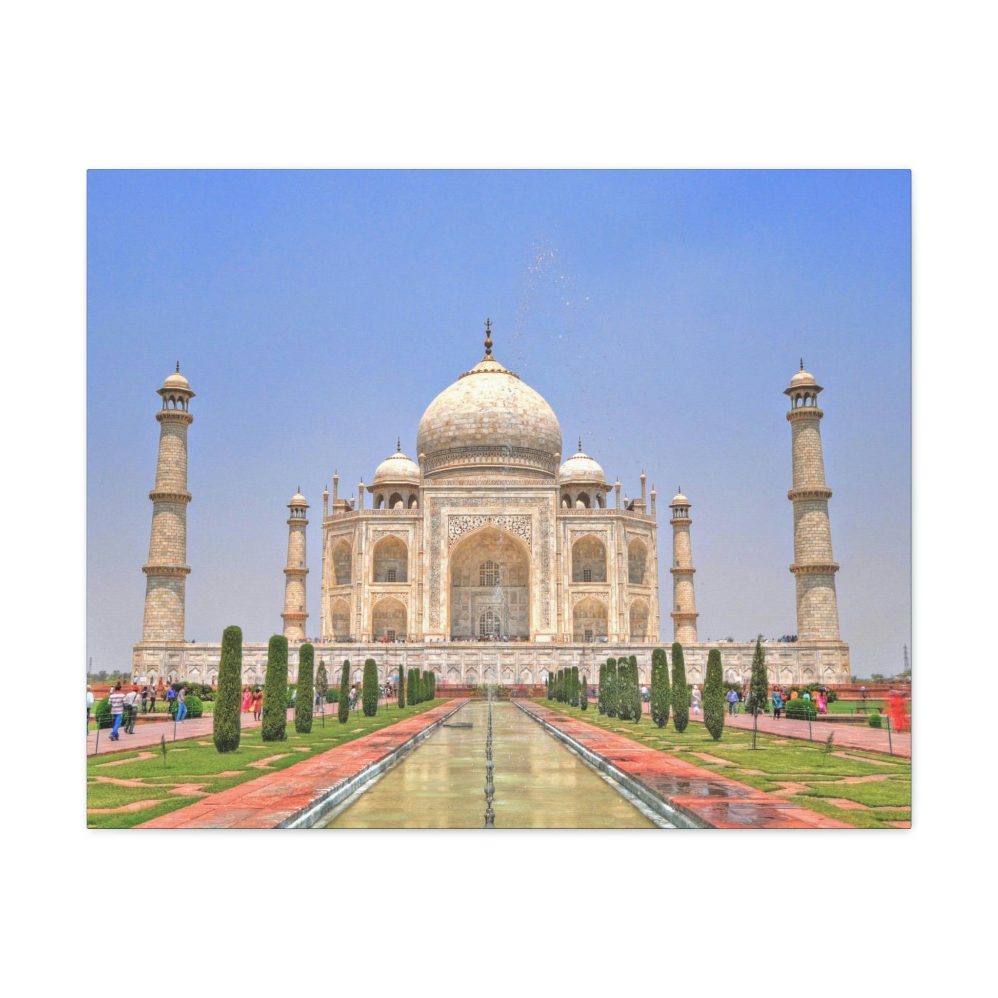 Printed in USA - Canvas Gallery Wraps - Taj Mahal - a UNESCO site - Monument to Love - Agra India - Islam - Green Forest Home