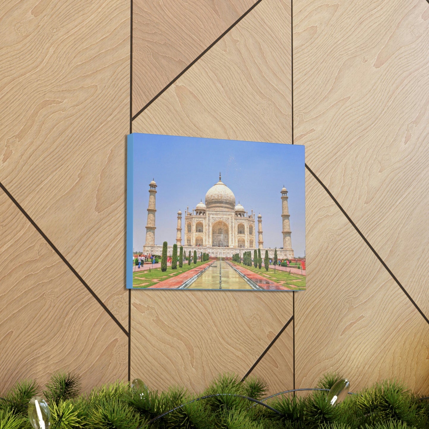 Printed in USA - Canvas Gallery Wraps - Taj Mahal - a UNESCO site - Monument to Love - Agra India - Islam - Green Forest Home