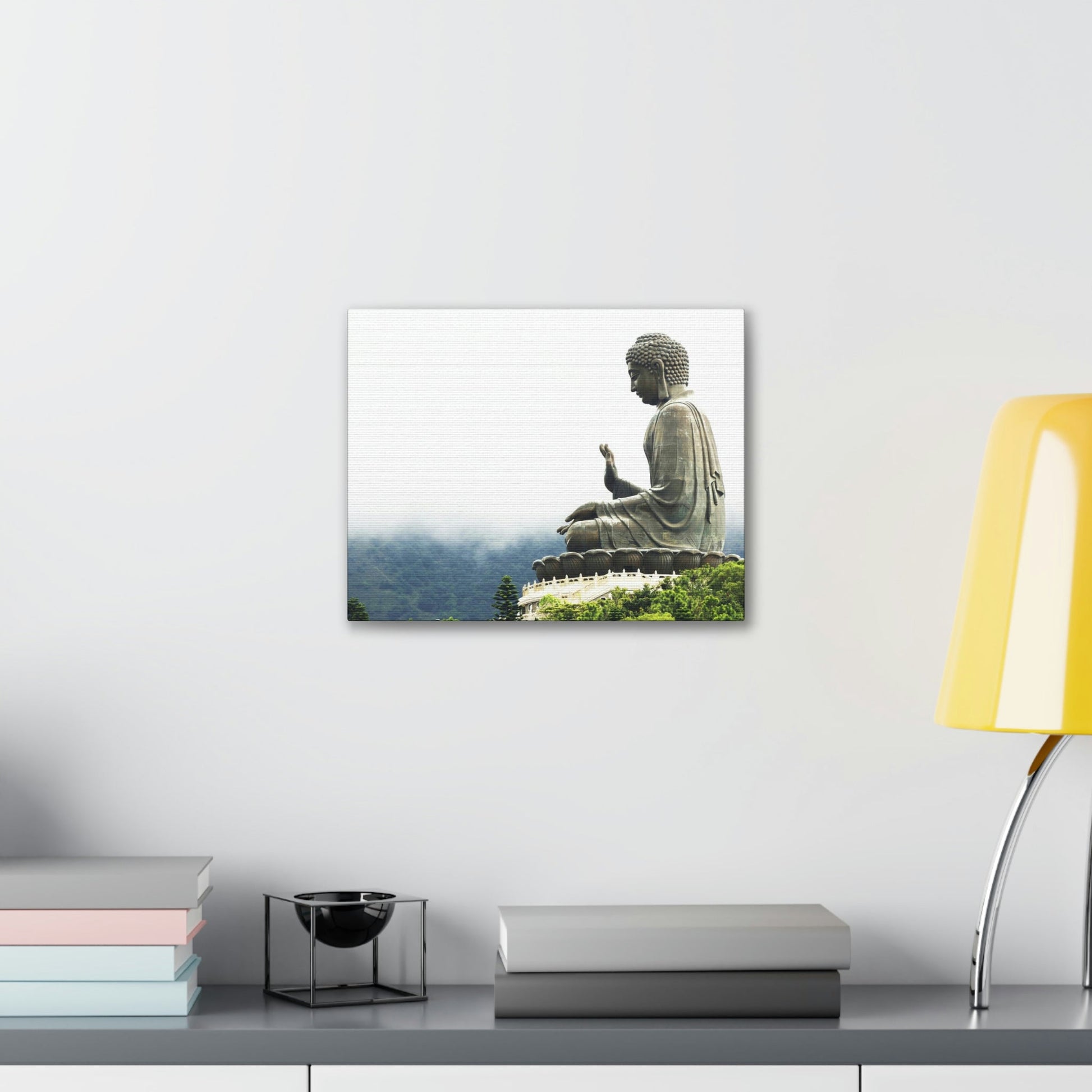 Printed in USA - Canvas Gallery Wraps - The Big Buddha giving Blessings - Hong Kong Lantau Island - China - Buddhism - Green Forest Home