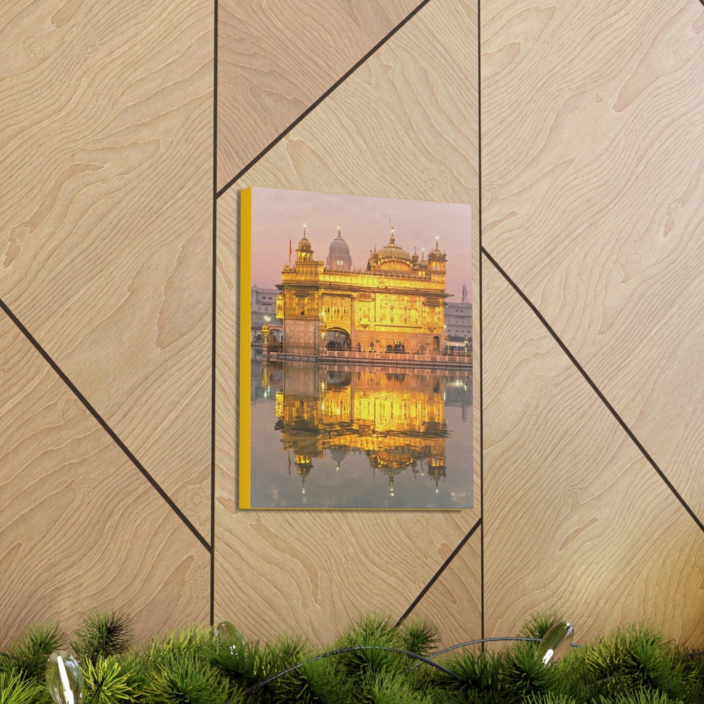 Printed in USA - Canvas Gallery Wraps - The Golden Temple in Amritsar, Punjab - India - Sikhsm - Green Forest Home