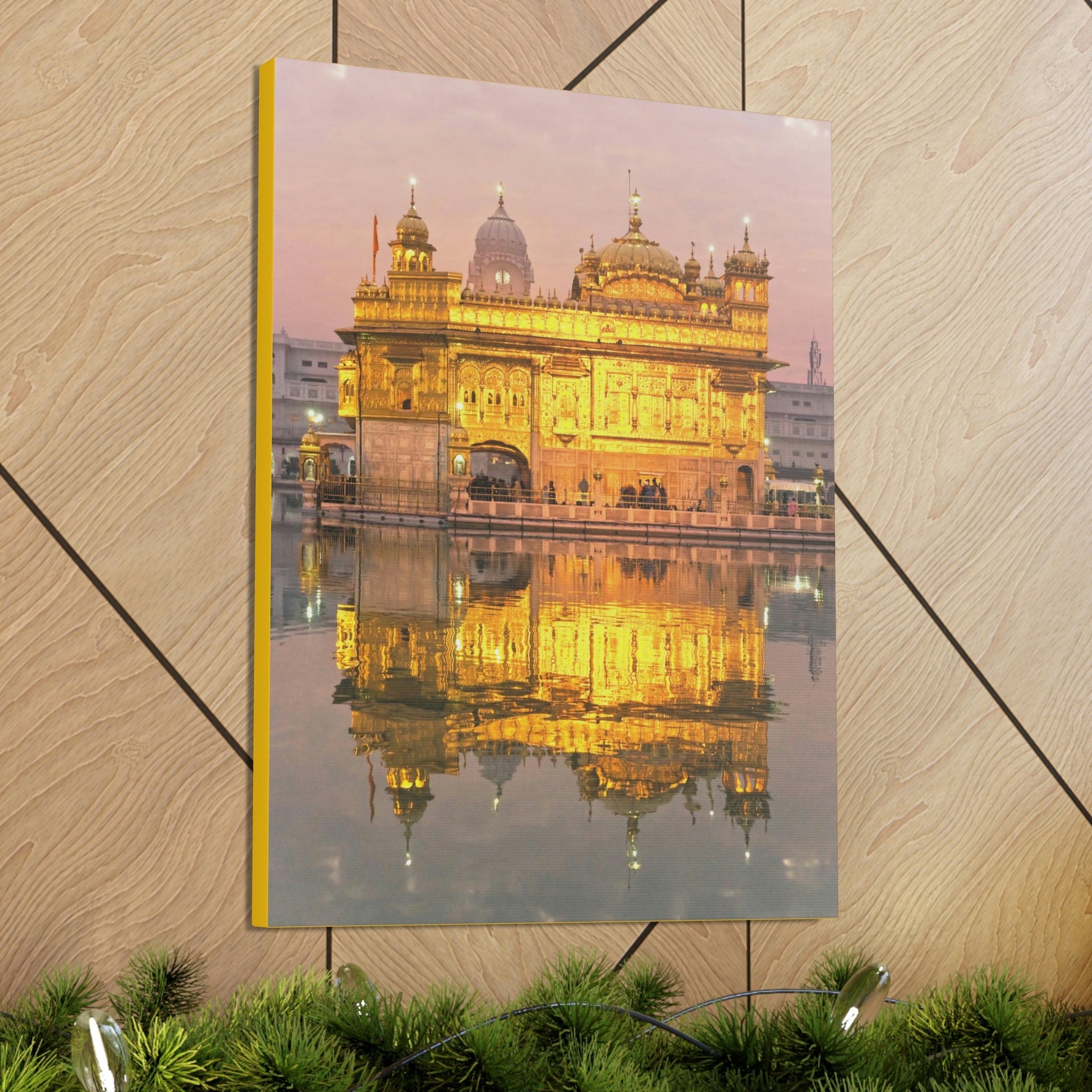 Printed in USA - Canvas Gallery Wraps - The Golden Temple in Amritsar, Punjab - India - Sikhsm - Green Forest Home