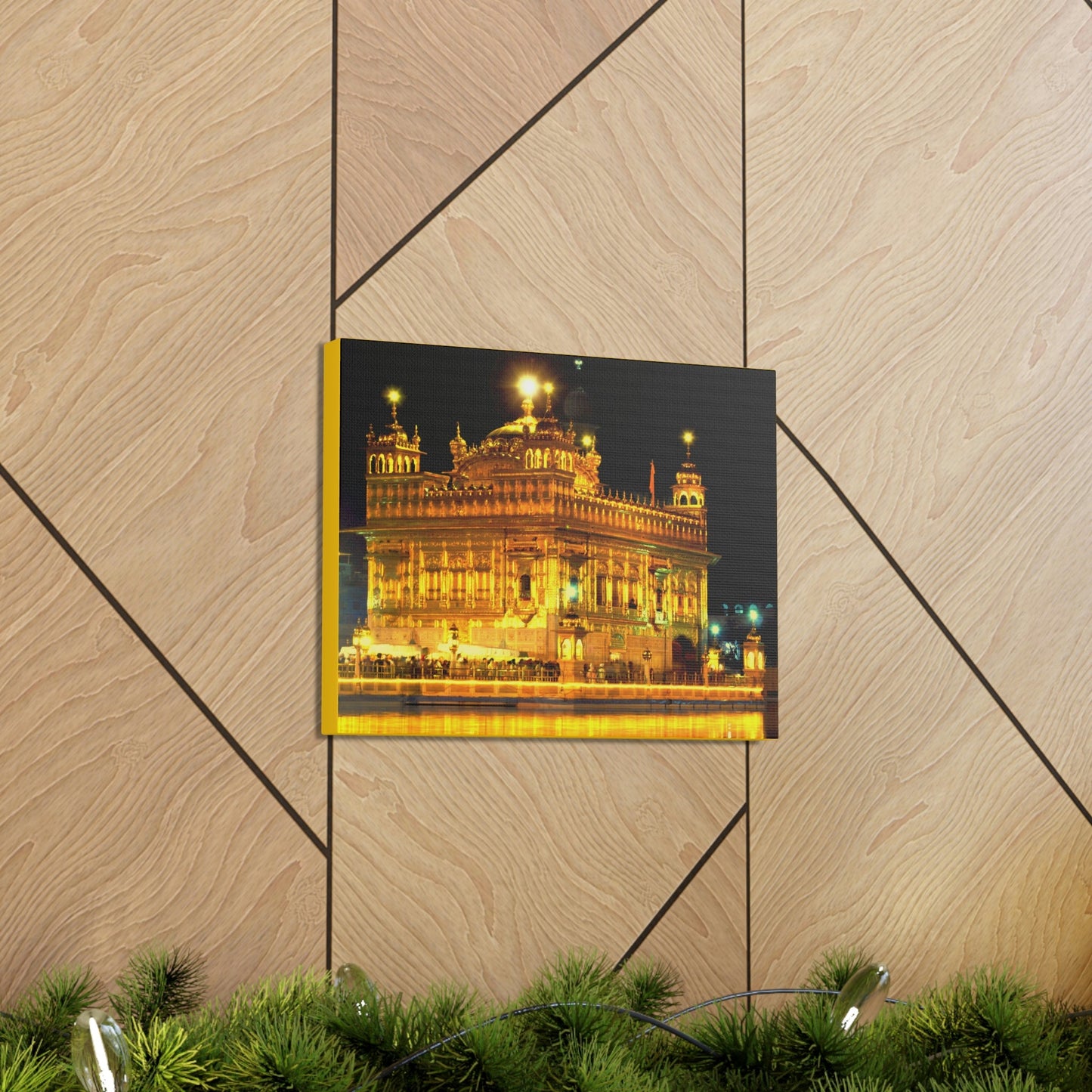 Printed in USA - Canvas Gallery Wraps - The Golden Temple in Amritsar, Punjab - India - Sikhsm - Green Forest Home