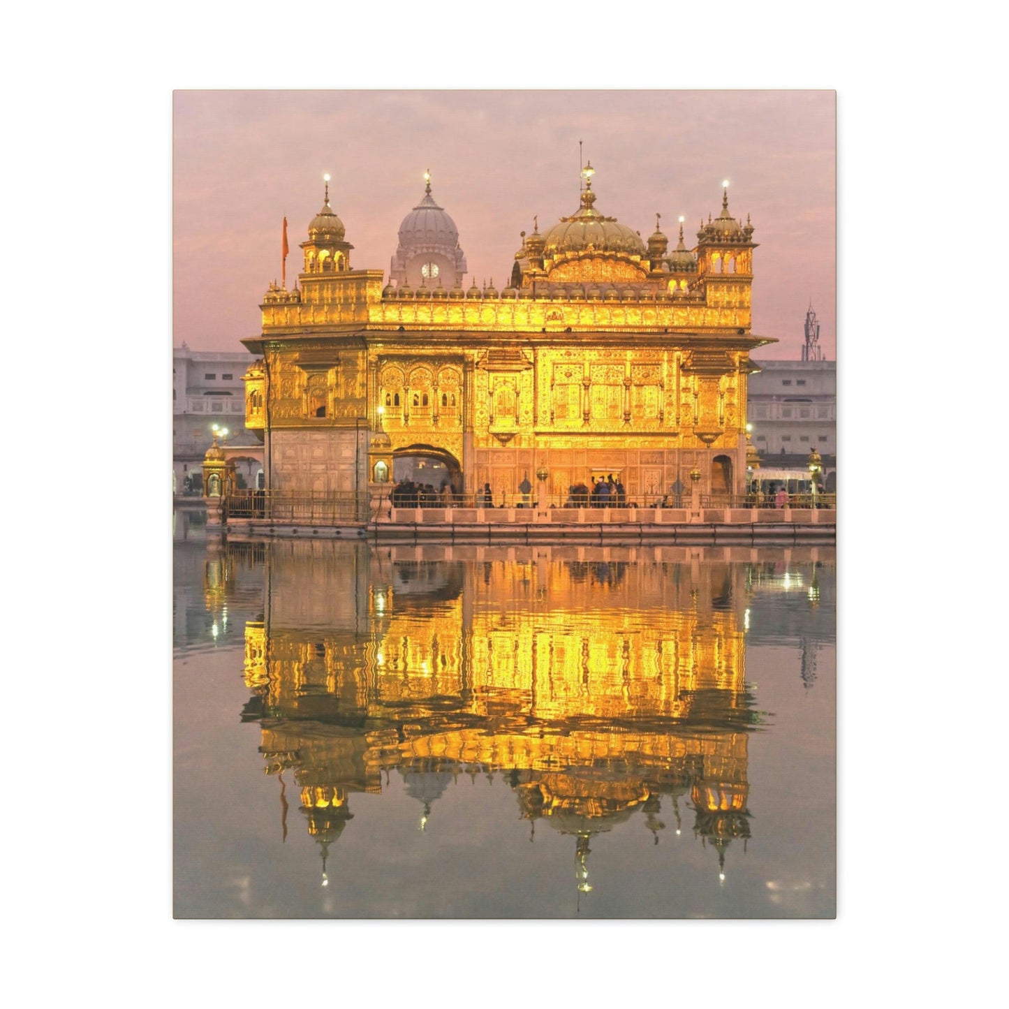 Printed in USA - Canvas Gallery Wraps - The Golden Temple in Amritsar, Punjab - India - Sikhsm - Green Forest Home