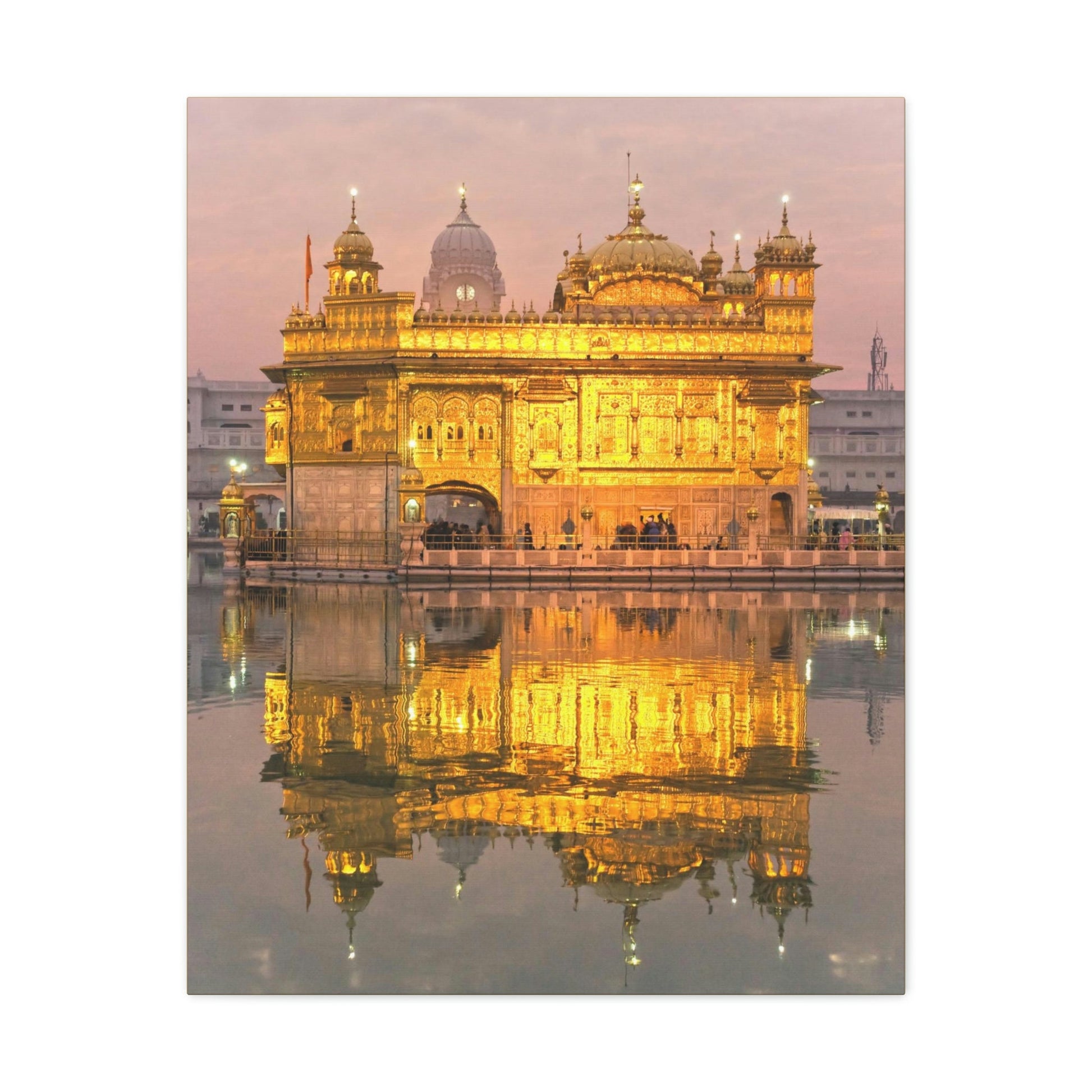 Printed in USA - Canvas Gallery Wraps - The Golden Temple in Amritsar, Punjab - India - Sikhsm - Green Forest Home