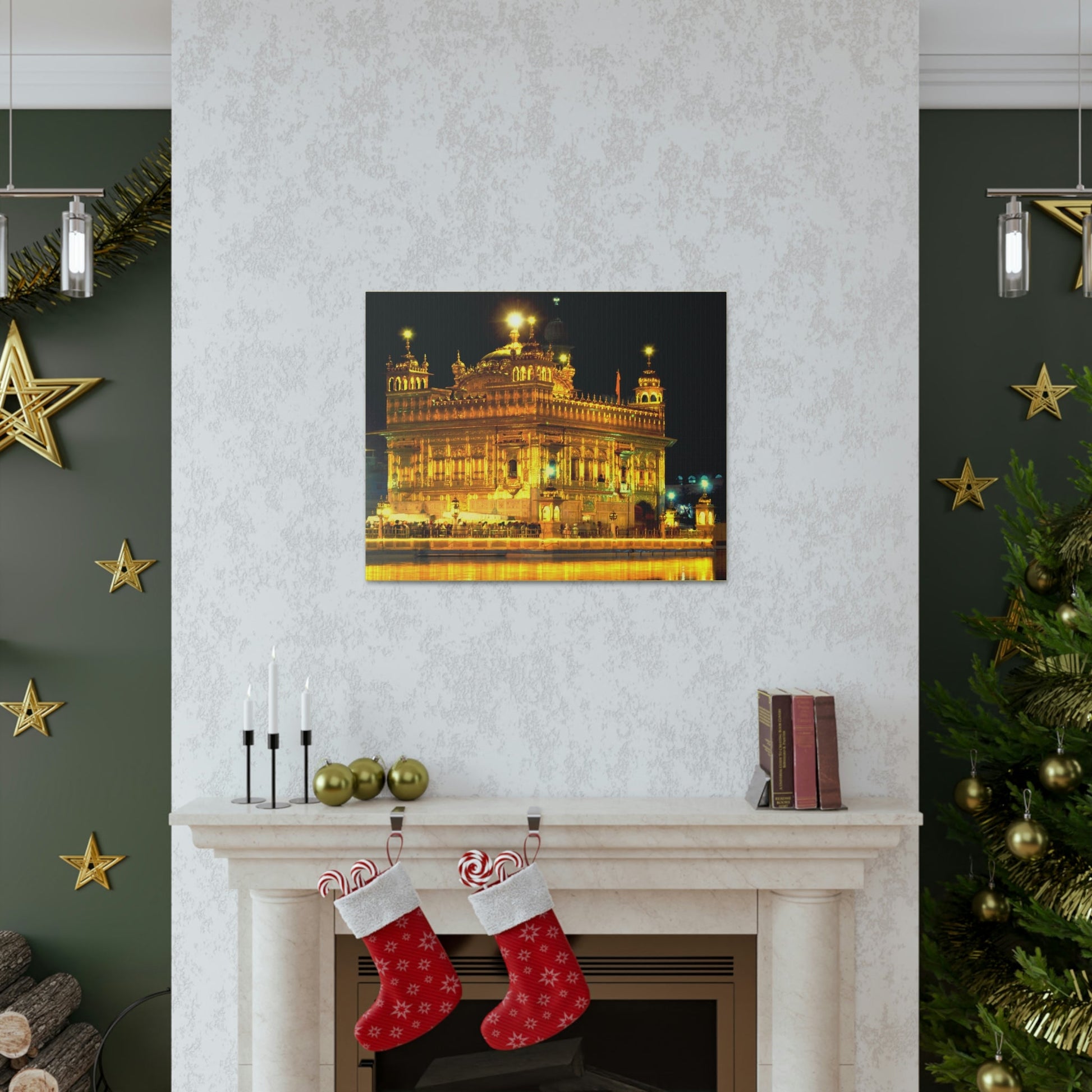 Printed in USA - Canvas Gallery Wraps - The Golden Temple in Amritsar, Punjab - India - Sikhsm - Green Forest Home