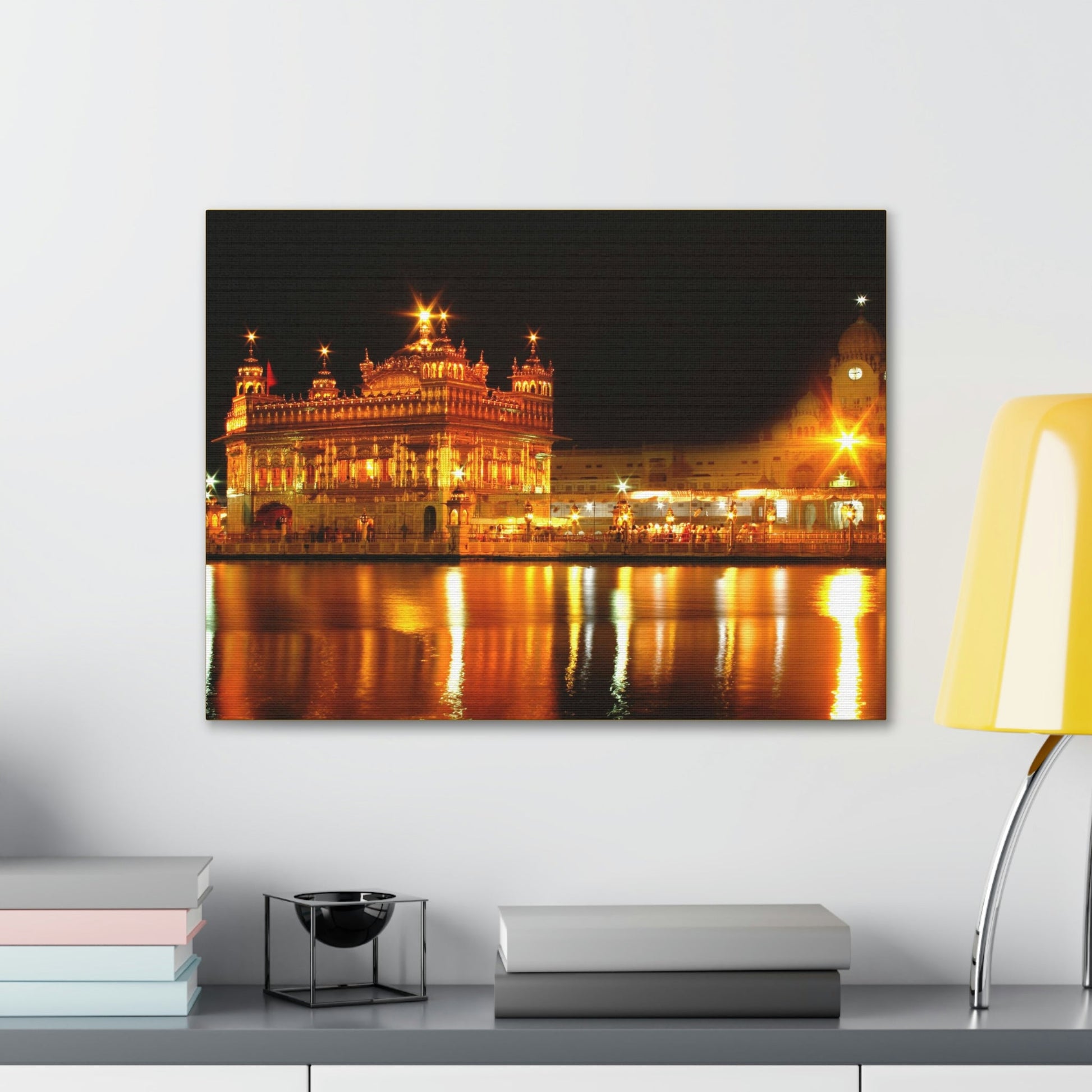 Printed in USA - Canvas Gallery Wraps - The Golden Temple in Amritsar, Punjab - India - Sikhsm - Green Forest Home