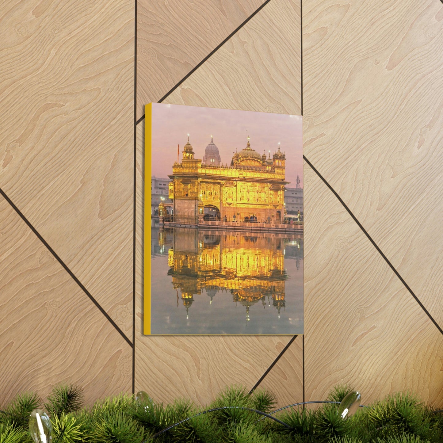 Printed in USA - Canvas Gallery Wraps - The Golden Temple in Amritsar, Punjab - India - Sikhsm - Green Forest Home