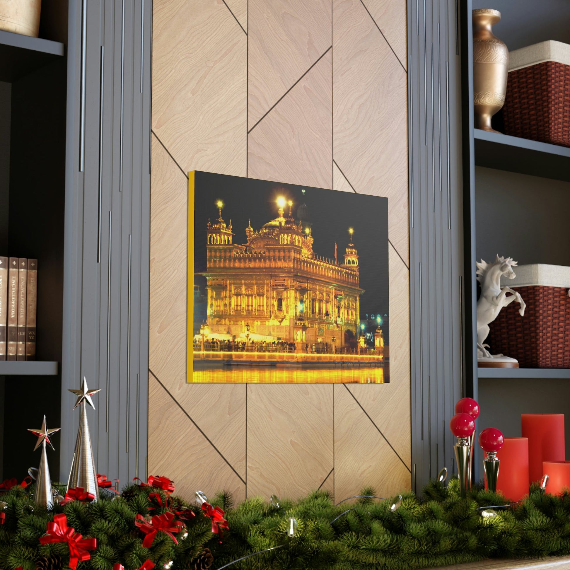 Printed in USA - Canvas Gallery Wraps - The Golden Temple in Amritsar, Punjab - India - Sikhsm - Green Forest Home