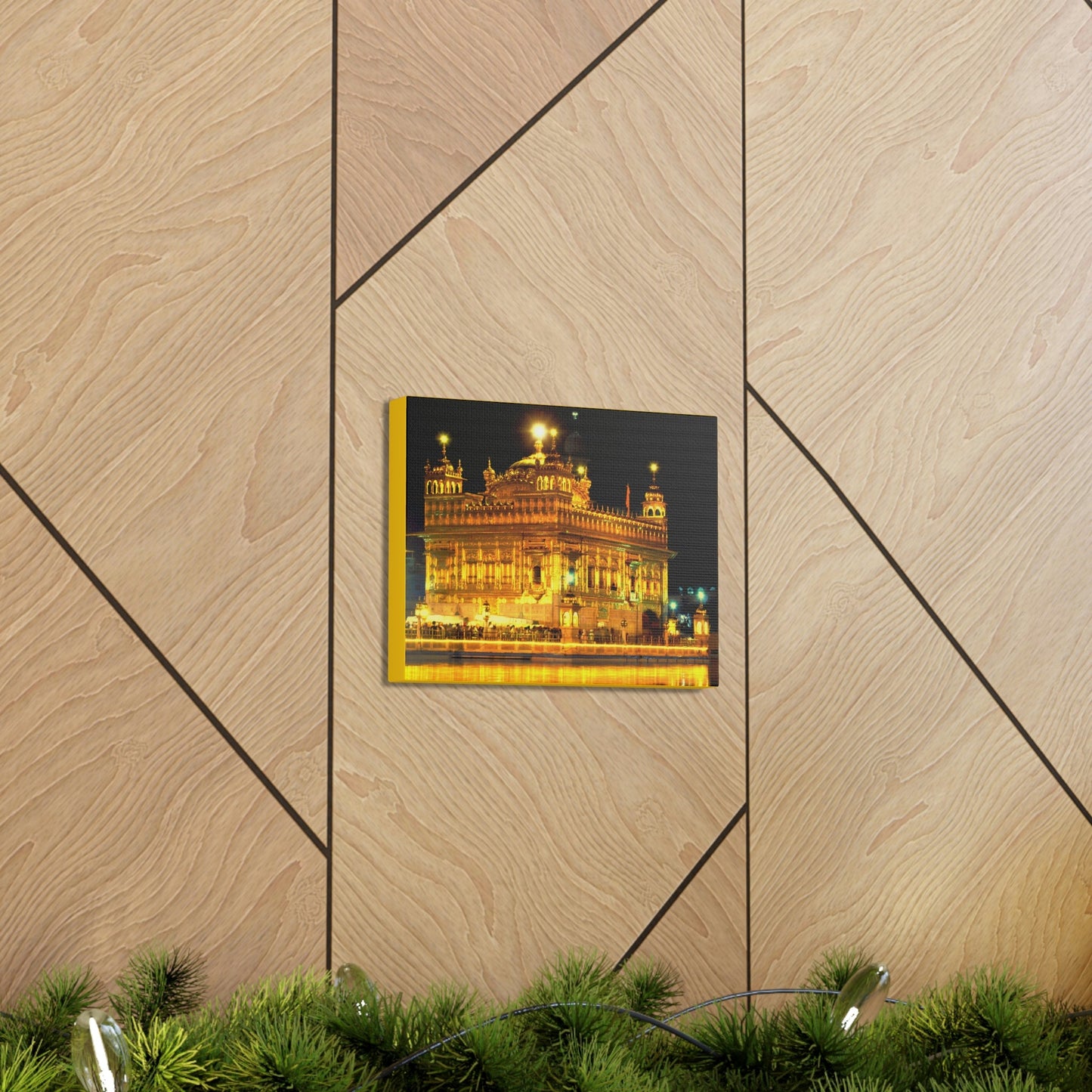 Printed in USA - Canvas Gallery Wraps - The Golden Temple in Amritsar, Punjab - India - Sikhsm - Green Forest Home