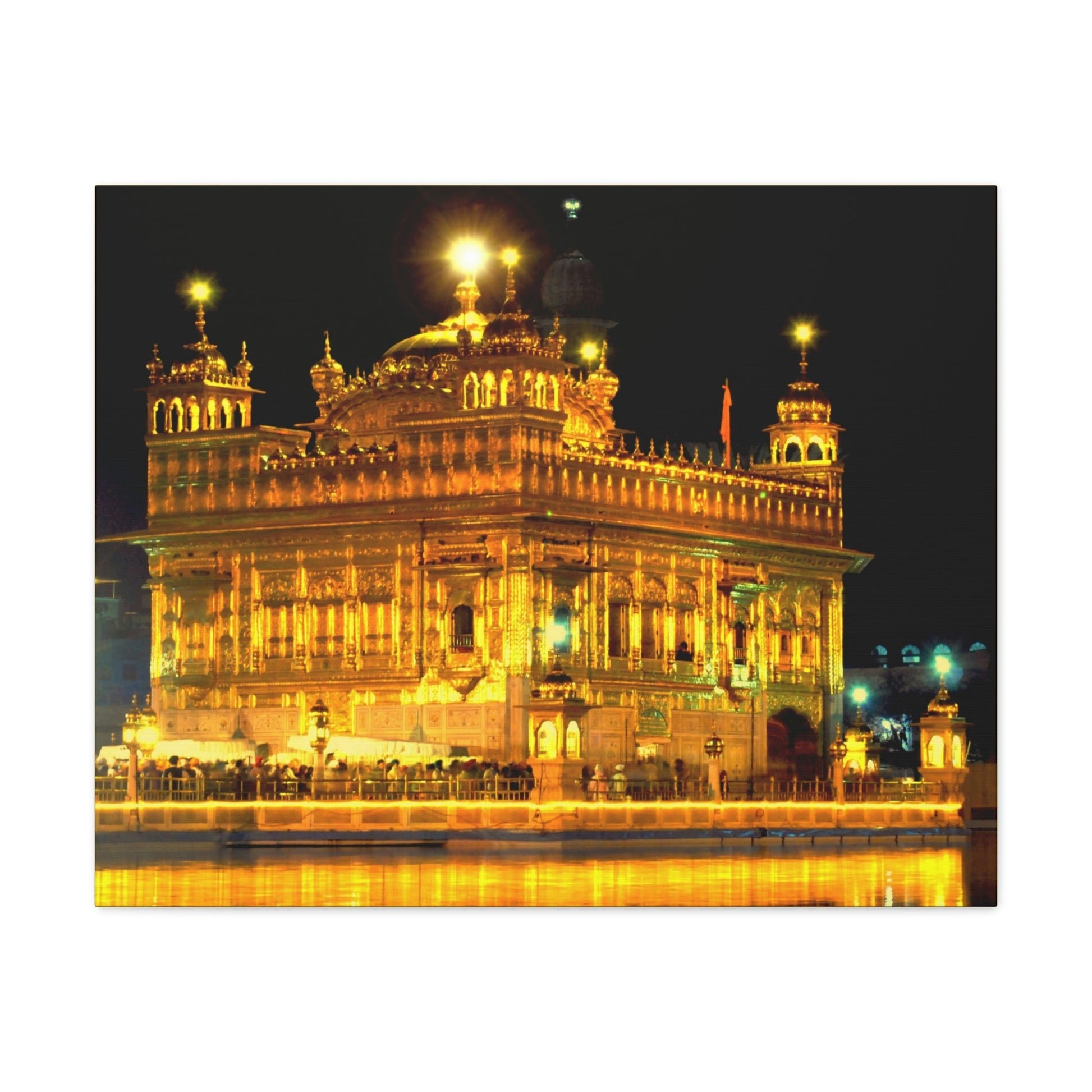 Printed in USA - Canvas Gallery Wraps - The Golden Temple in Amritsar, Punjab - India - Sikhsm - Green Forest Home