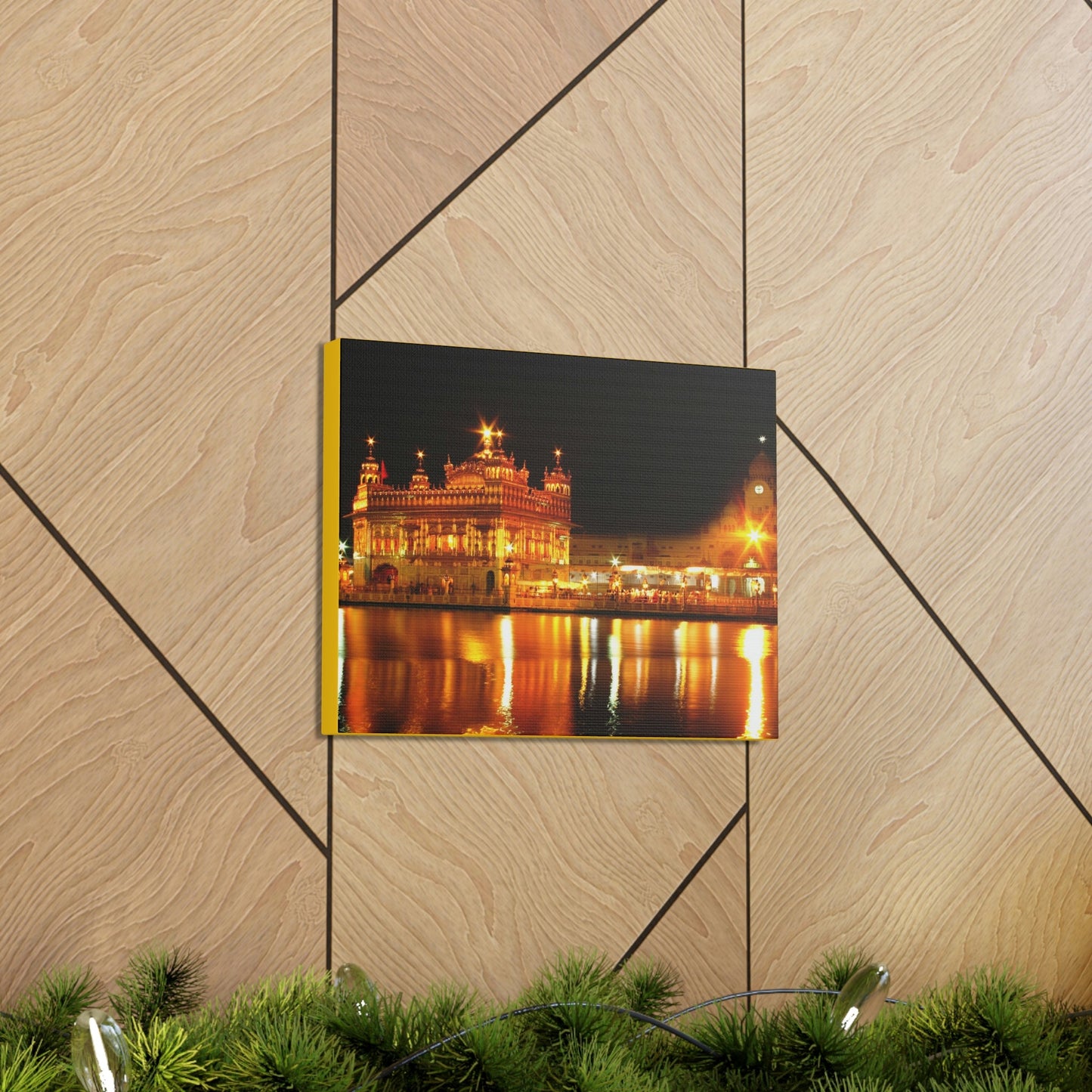 Printed in USA - Canvas Gallery Wraps - The Golden Temple in Amritsar, Punjab - India - Sikhsm - Green Forest Home