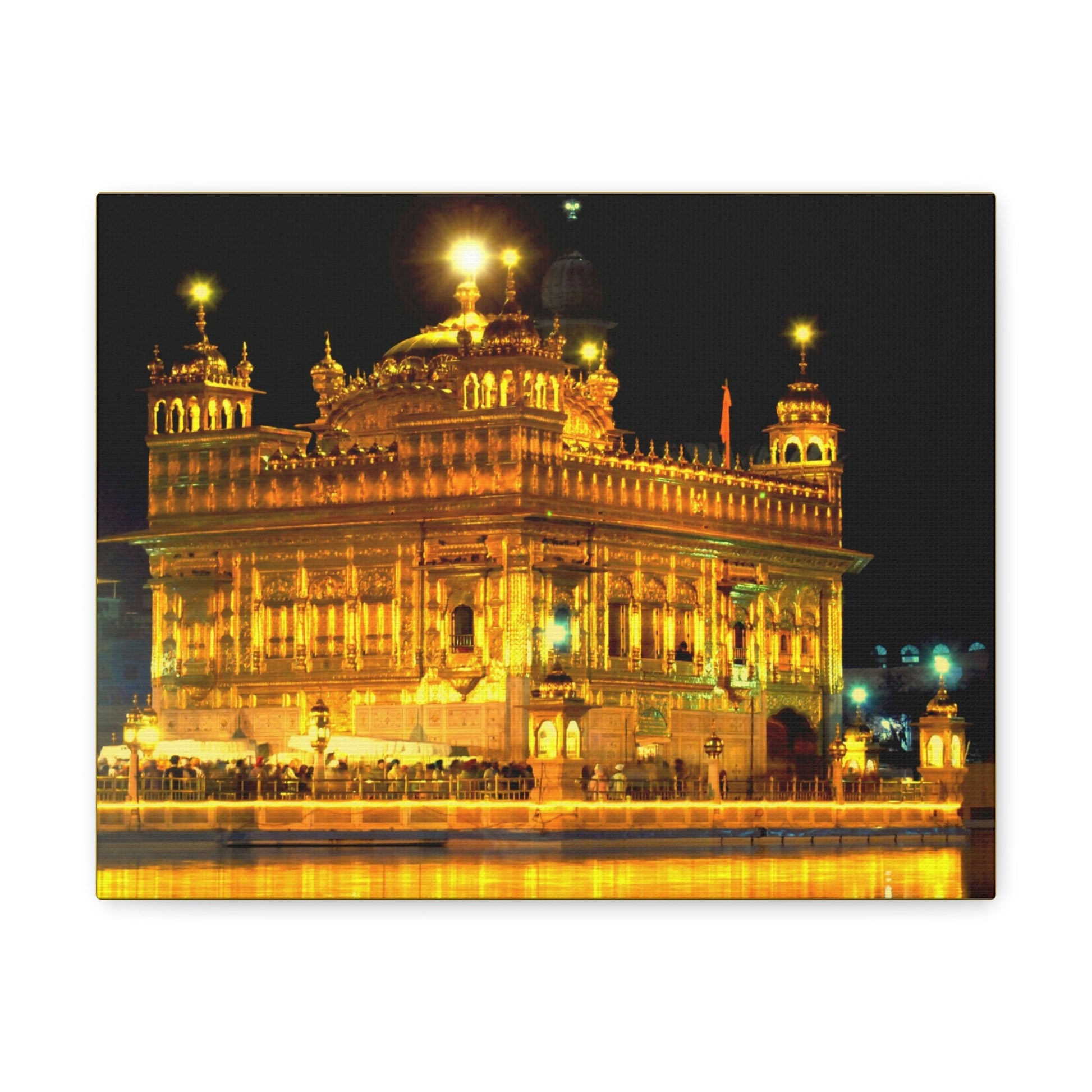 Printed in USA - Canvas Gallery Wraps - The Golden Temple in Amritsar, Punjab - India - Sikhsm - Green Forest Home