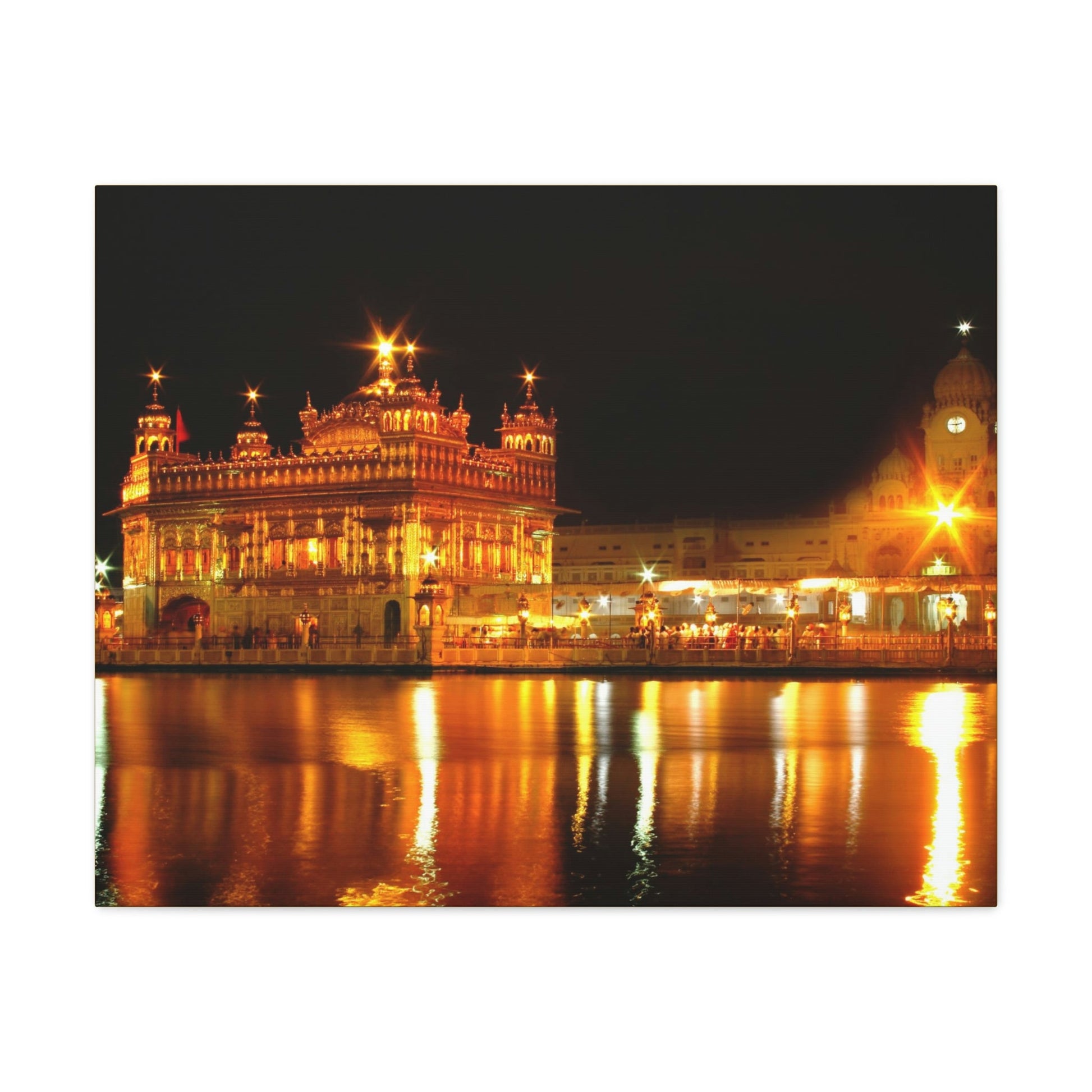 Printed in USA - Canvas Gallery Wraps - The Golden Temple in Amritsar, Punjab - India - Sikhsm - Green Forest Home