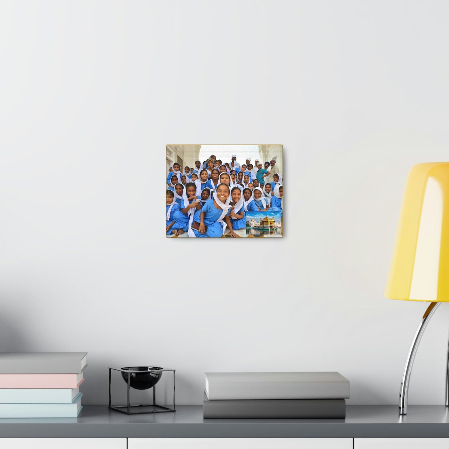 Printed in USA - Canvas Gallery Wraps - The Golden Temple School in Amritsar, Punjab - India - Sikhsm - Green Forest Home