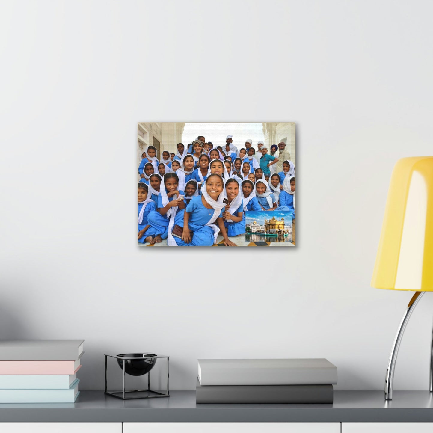 Printed in USA - Canvas Gallery Wraps - The Golden Temple School in Amritsar, Punjab - India - Sikhsm - Green Forest Home