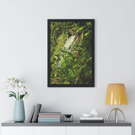 Rainforest Trails & Views - Gallery Canvas Wraps, Framed Vertical Poster - El Yunque National Forest - Puerto Rico - La Coca waterfall sideways - PR 191 - Green Forest Home