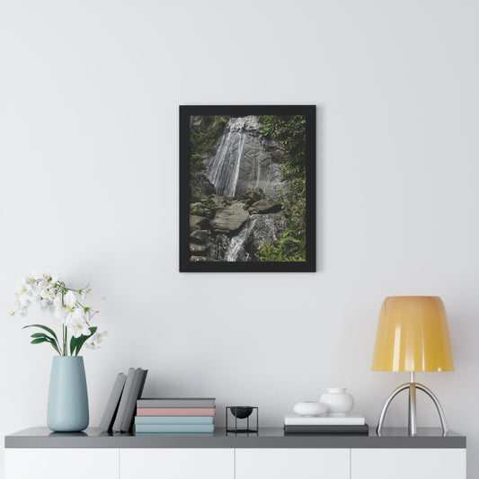 Rainforest Trails & Views - Gallery Canvas Wraps, Framed Vertical Poster - El Yunque National Forest - Puerto Rico - La Coca waterfall the main stop up to El Yunque - Green Forest Home