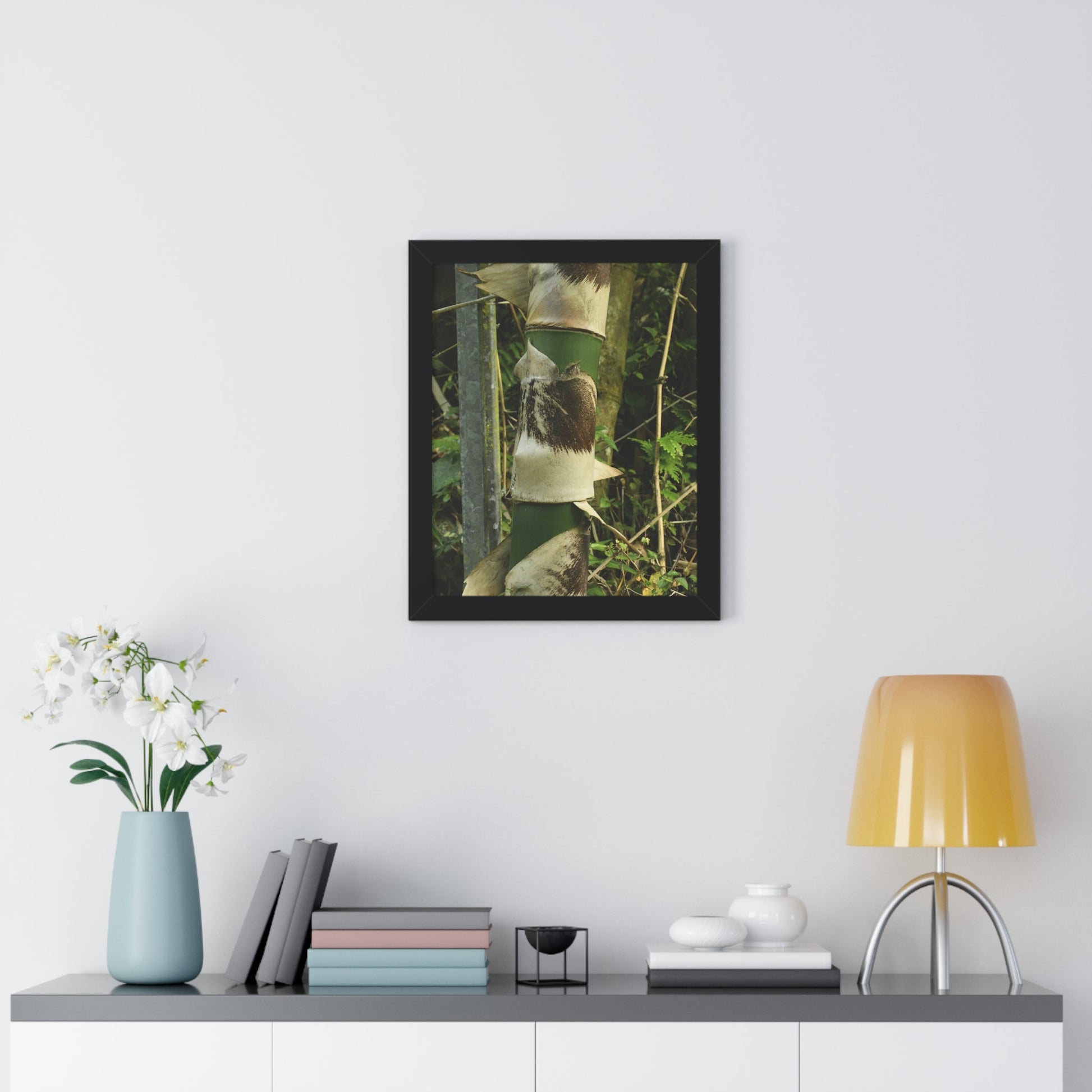 Rainforest Trails & Views - Gallery Canvas Wraps, Framed Vertical Poster - El Yunque National Forest - Puerto Rico - Sabana Park Bamboo Shoots - Green Forest Home