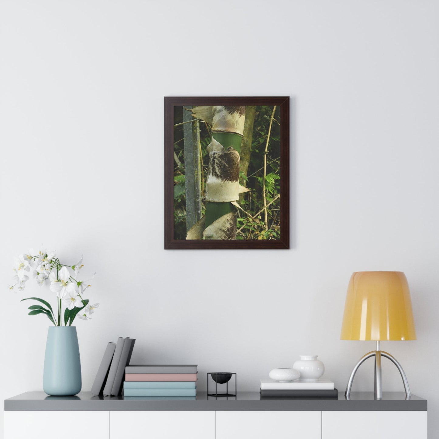 Rainforest Trails & Views - Gallery Canvas Wraps, Framed Vertical Poster - El Yunque National Forest - Puerto Rico - Sabana Park Bamboo Shoots - Green Forest Home