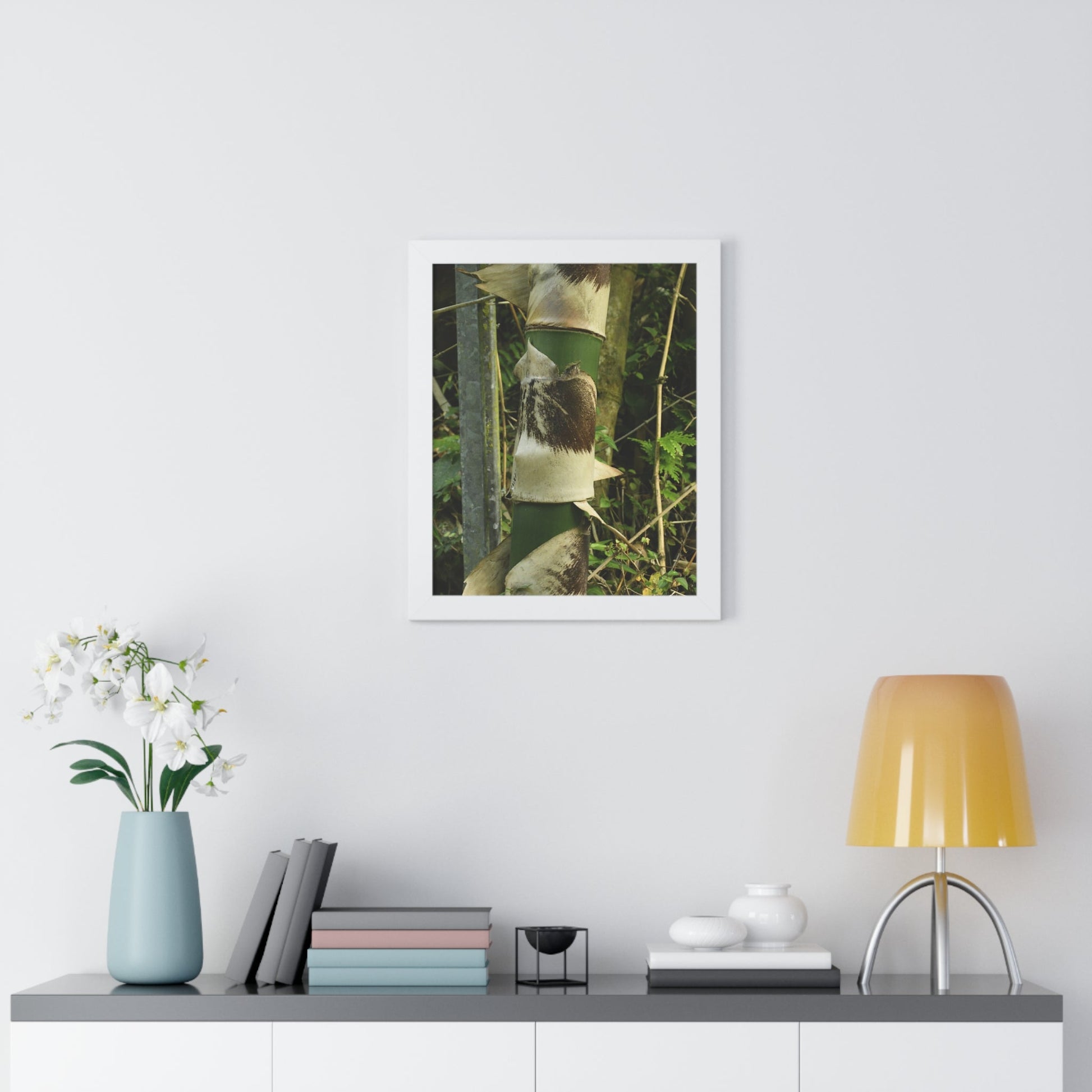 Rainforest Trails & Views - Gallery Canvas Wraps, Framed Vertical Poster - El Yunque National Forest - Puerto Rico - Sabana Park Bamboo Shoots - Green Forest Home