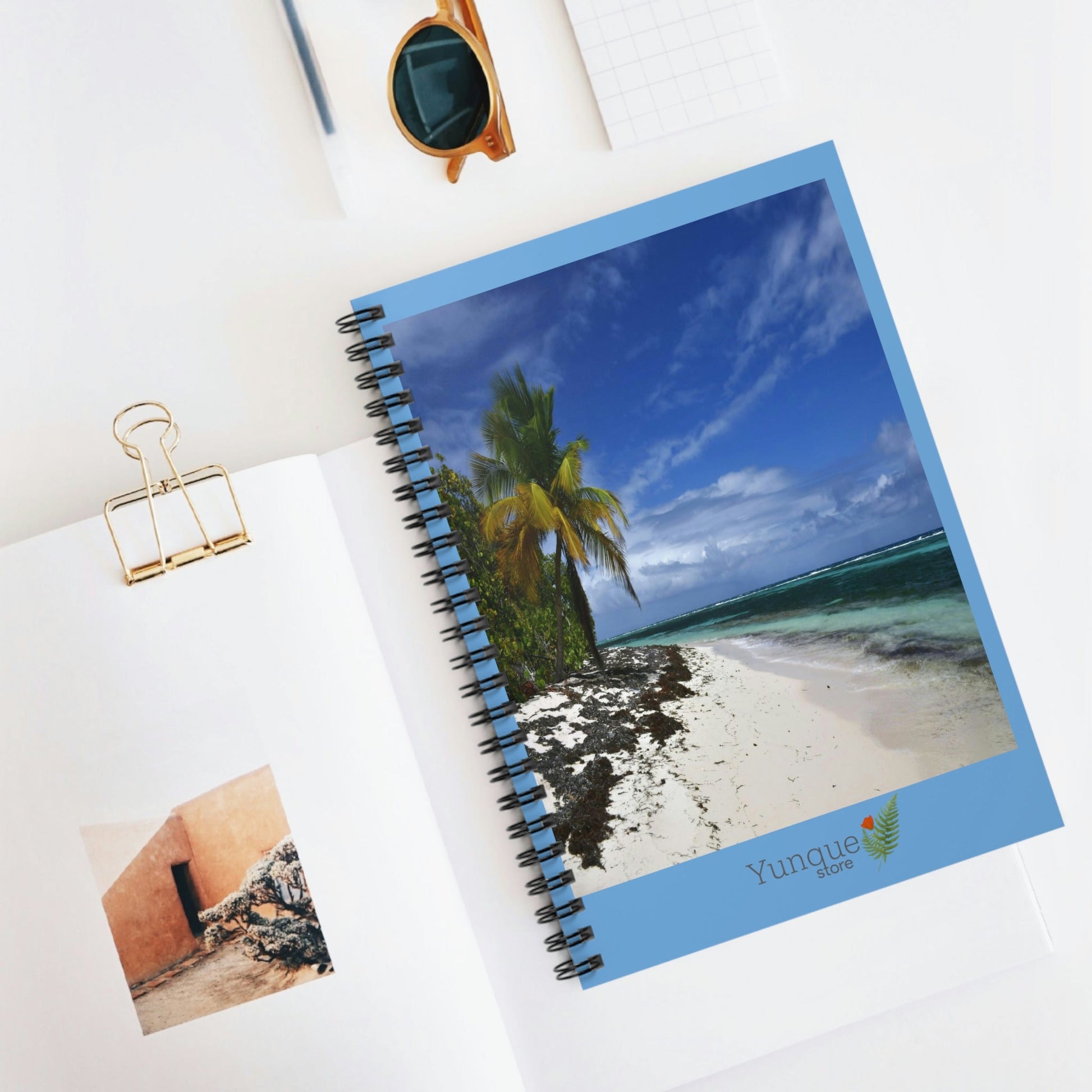 SALE - Spiral Notebook - Ruled Line - Mona Island remote Puerto Rico paradise - Green Forest Home