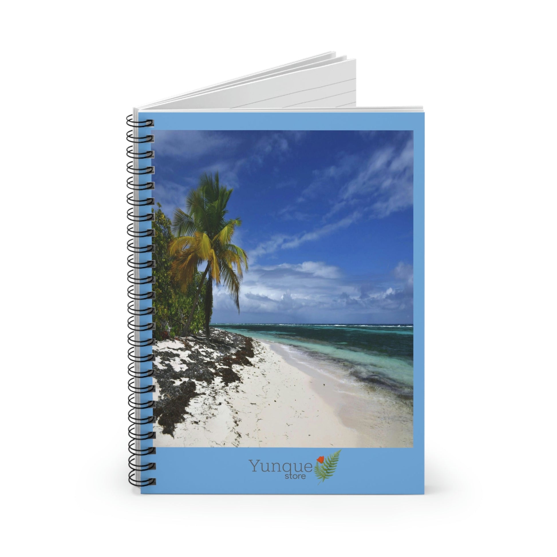 SALE - Spiral Notebook - Ruled Line - Mona Island remote Puerto Rico paradise - Green Forest Home