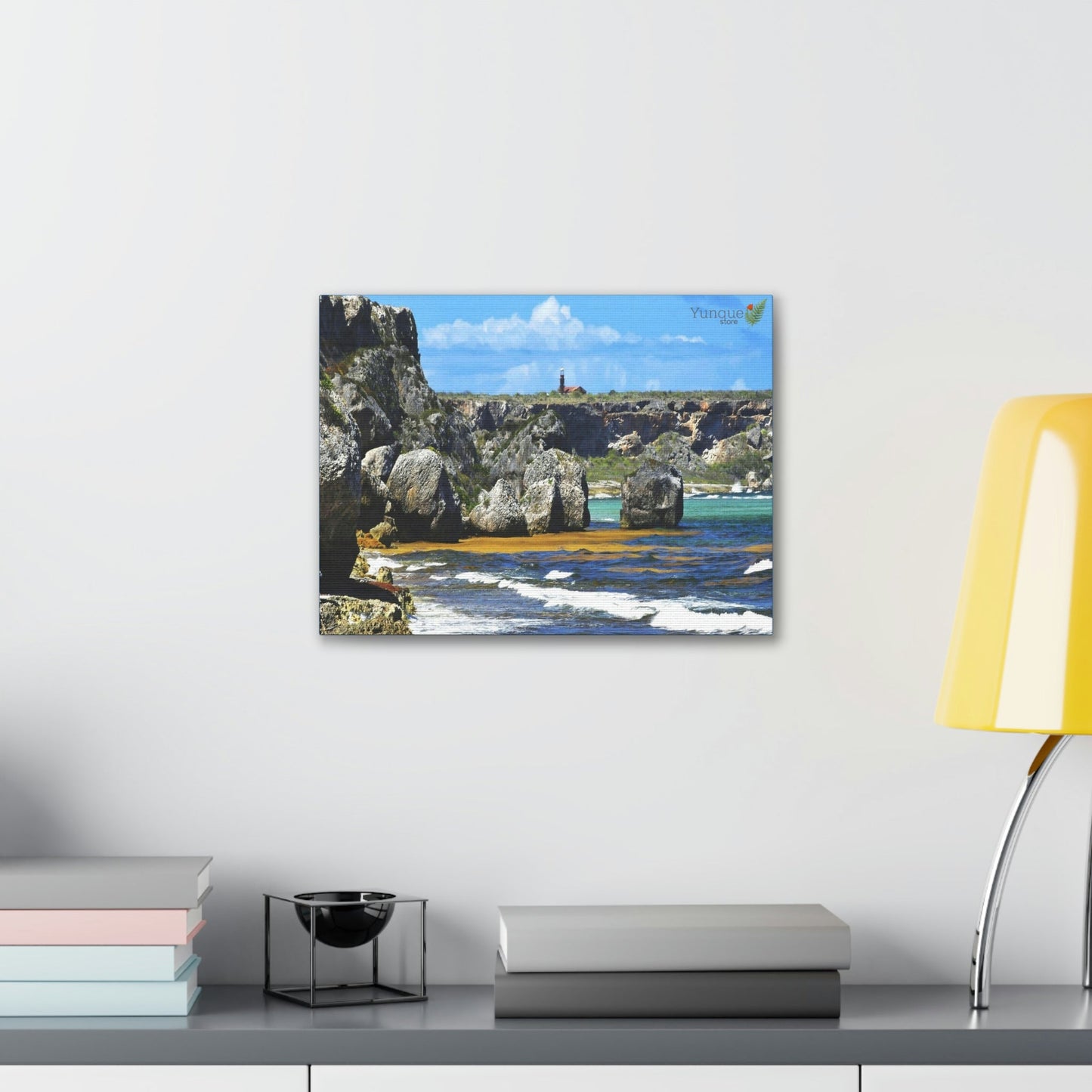 SALE - US print - Canvas Gallery Wraps - Awesome quality canvas of Pajaros Beach in Mona island with vew of Lighthouse - Green Forest Home