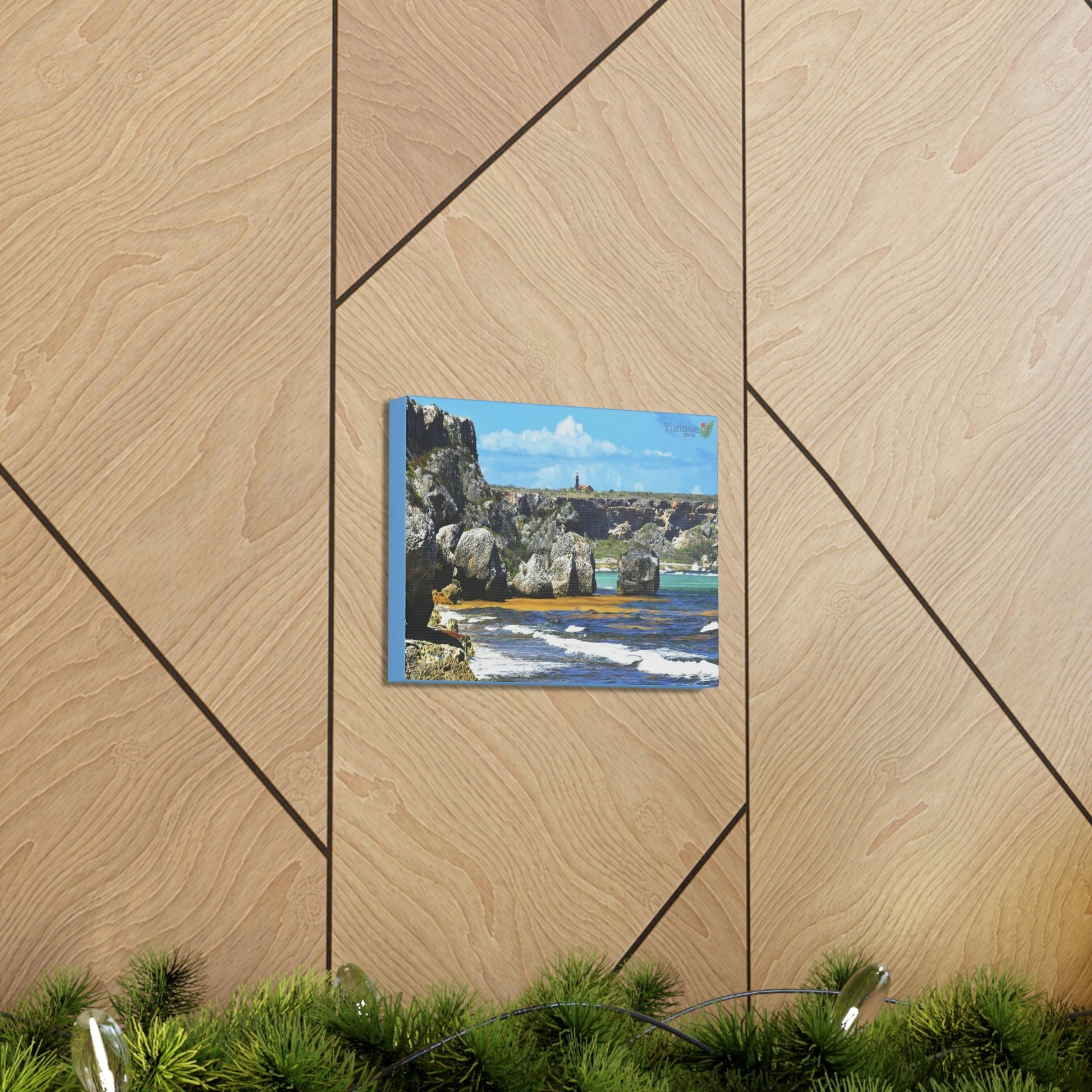 SALE - US print - Canvas Gallery Wraps - Awesome quality canvas of Pajaros Beach in Mona island with vew of Lighthouse - Green Forest Home