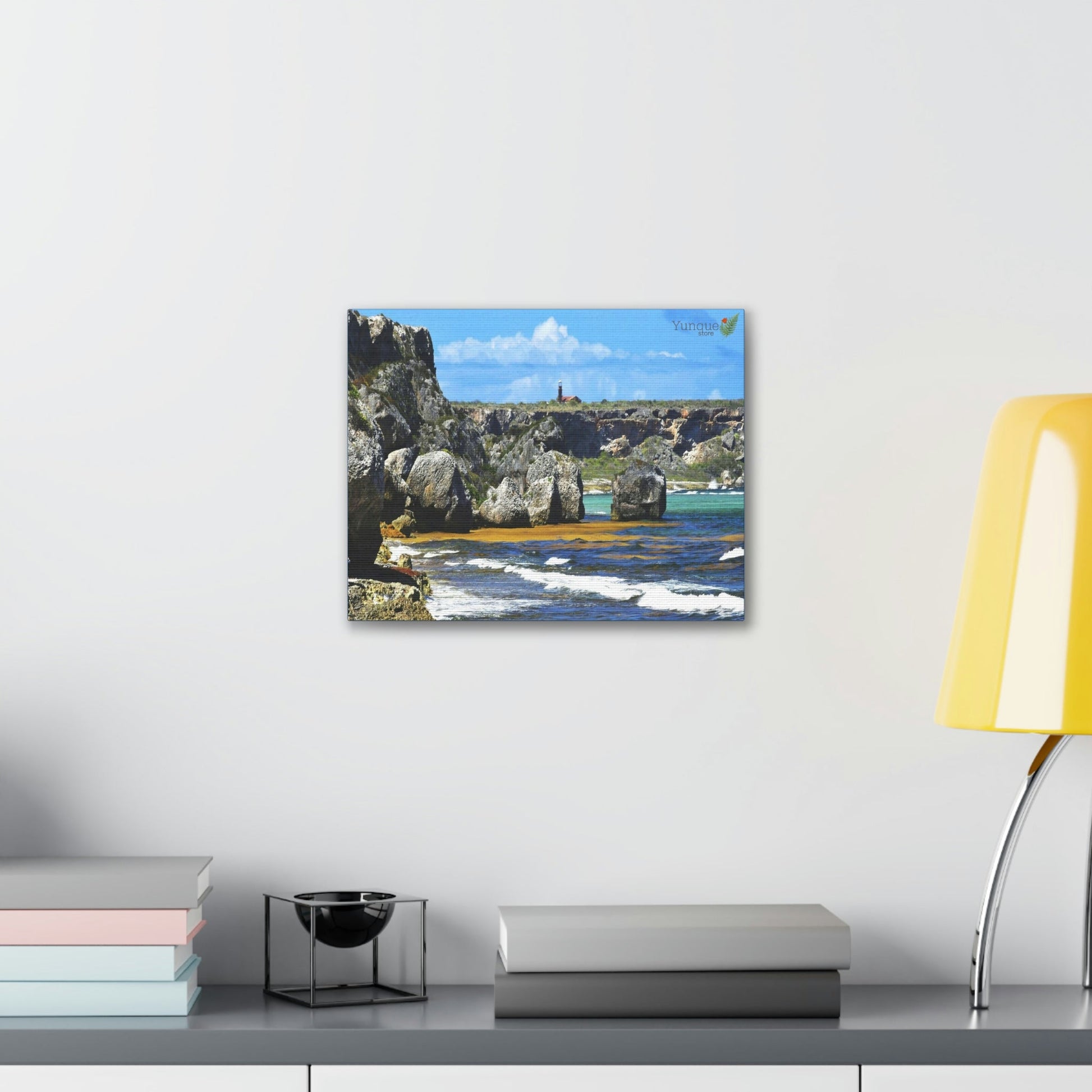 SALE - US print - Canvas Gallery Wraps - Awesome quality canvas of Pajaros Beach in Mona island with vew of Lighthouse - Green Forest Home