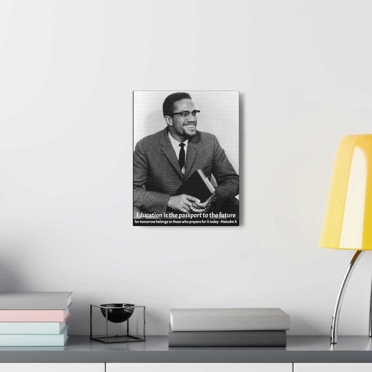 SMALL Canvas Gallery Wraps - The great leader Malcolm X - Green Forest Home