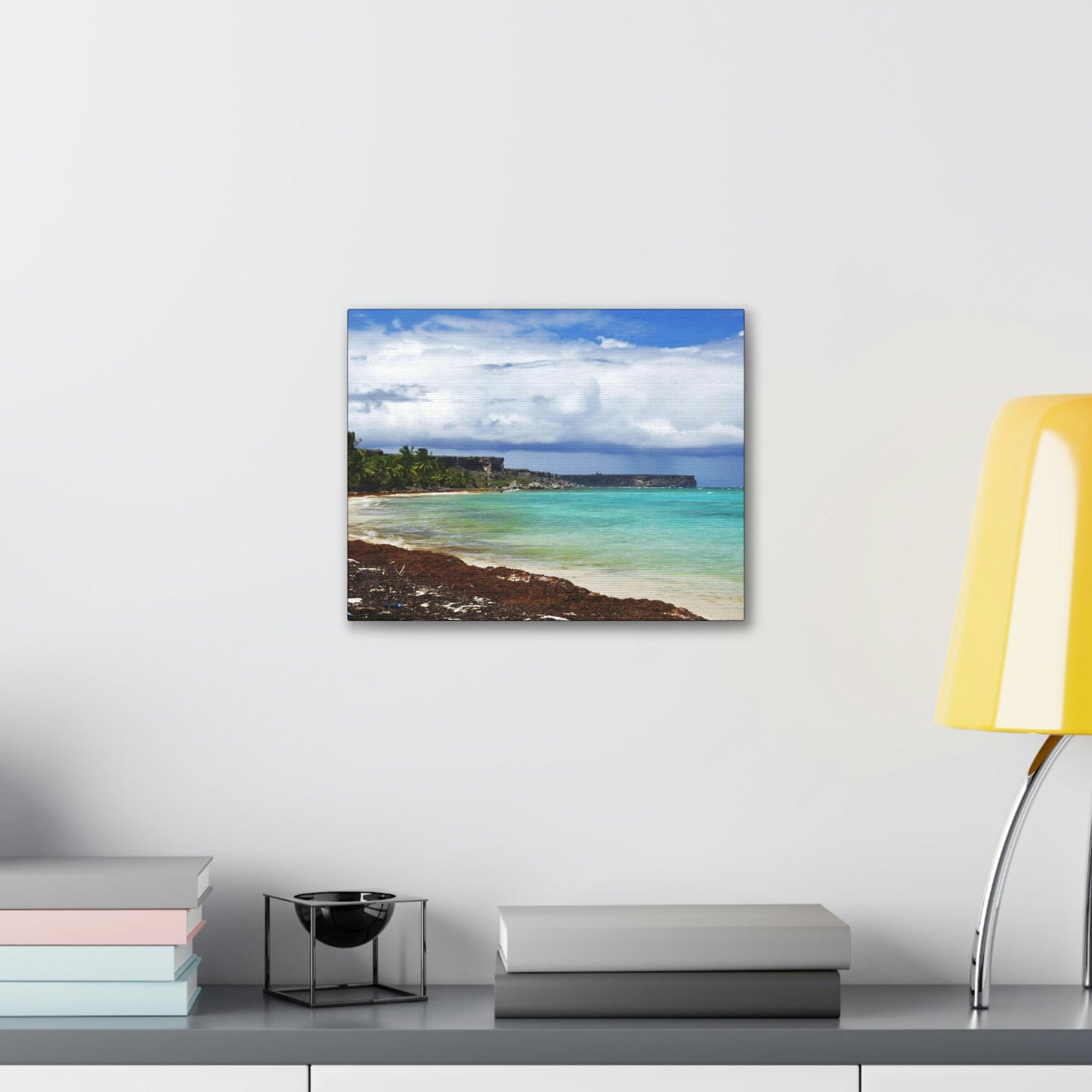 SMALL Canvas Gallery Wraps - US MADE - Pristine & remote Mona island Puerto Rico - hidden paradise - Playa Pajaros - Green Forest Home