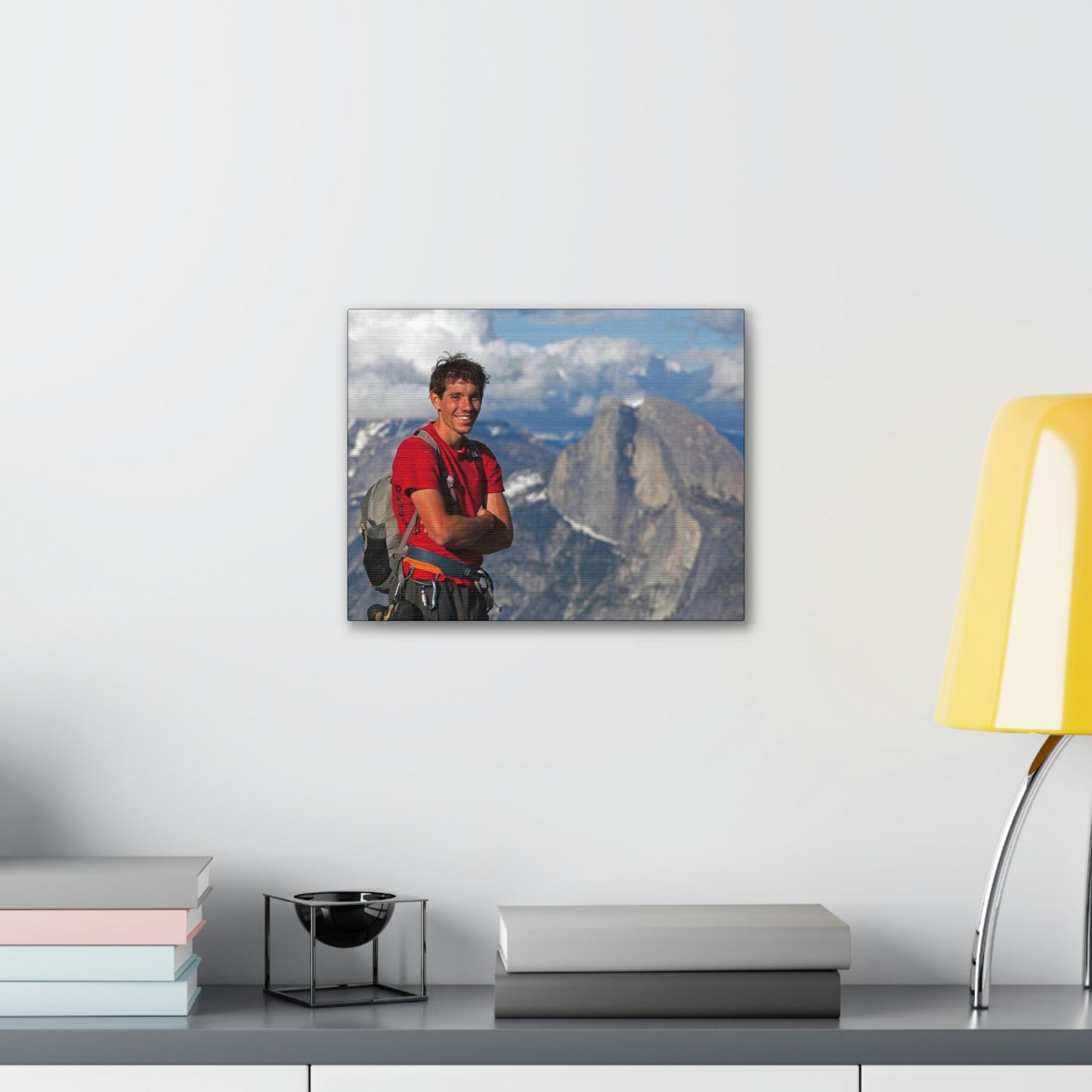 SOLO CLIMBER - SMALL Canvas Gallery Wraps - Made in USA - Rock climber El Capitan, in Yosemite National Park in 2017 - Alex Honnold - documented in film 'Free Solo' - Green Forest Home